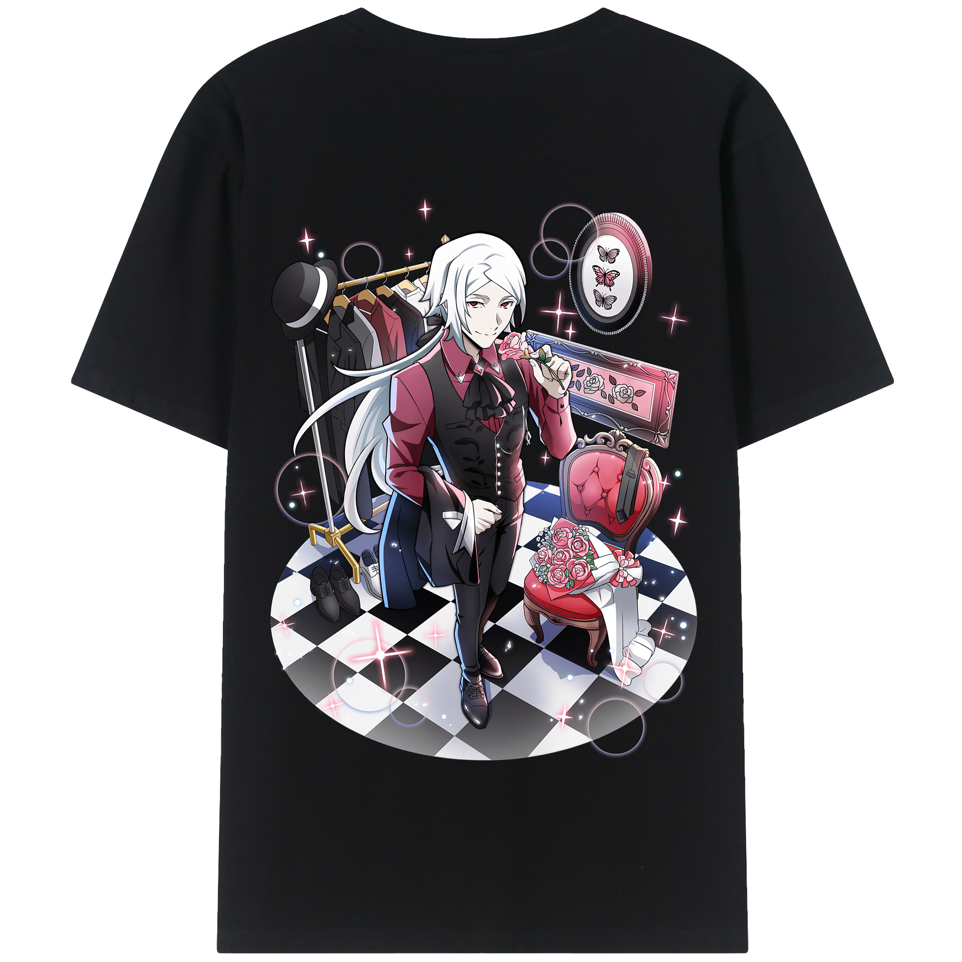 （画像用） 文豪ストレイドッグス Bungo Stray Dogs 綿100％半袖Tシャツ（背面プリント）