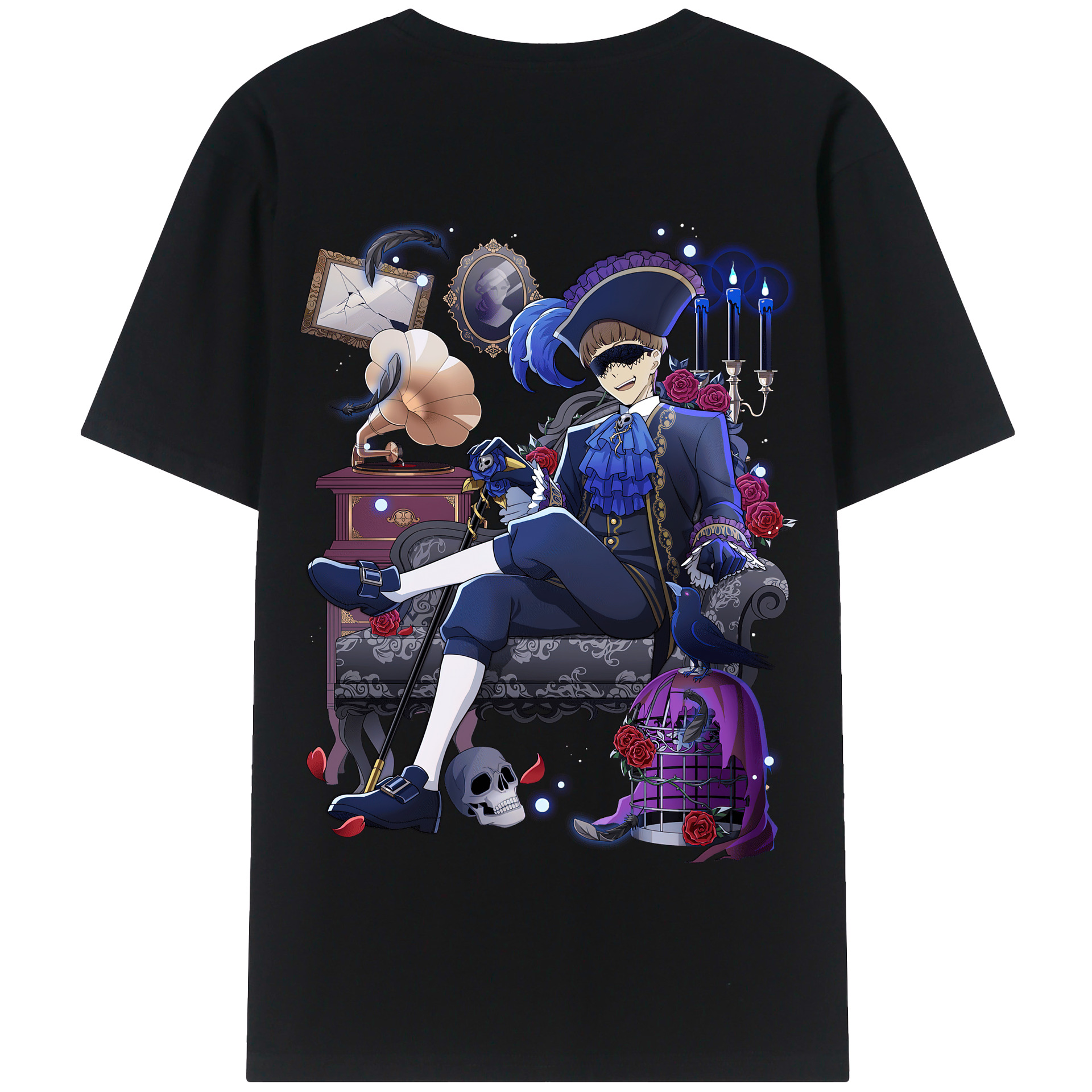 （画像用） 文豪ストレイドッグス Bungo Stray Dogs 綿100％半袖Tシャツ（背面プリント）