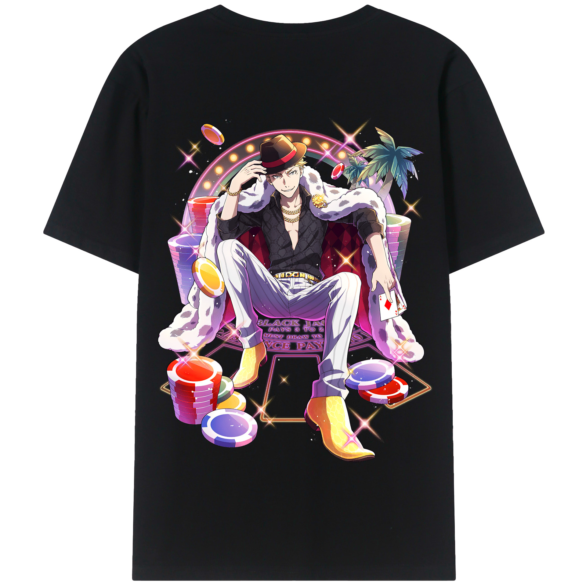 （画像用） 文豪ストレイドッグス Bungo Stray Dogs 綿100％半袖Tシャツ（背面プリント）