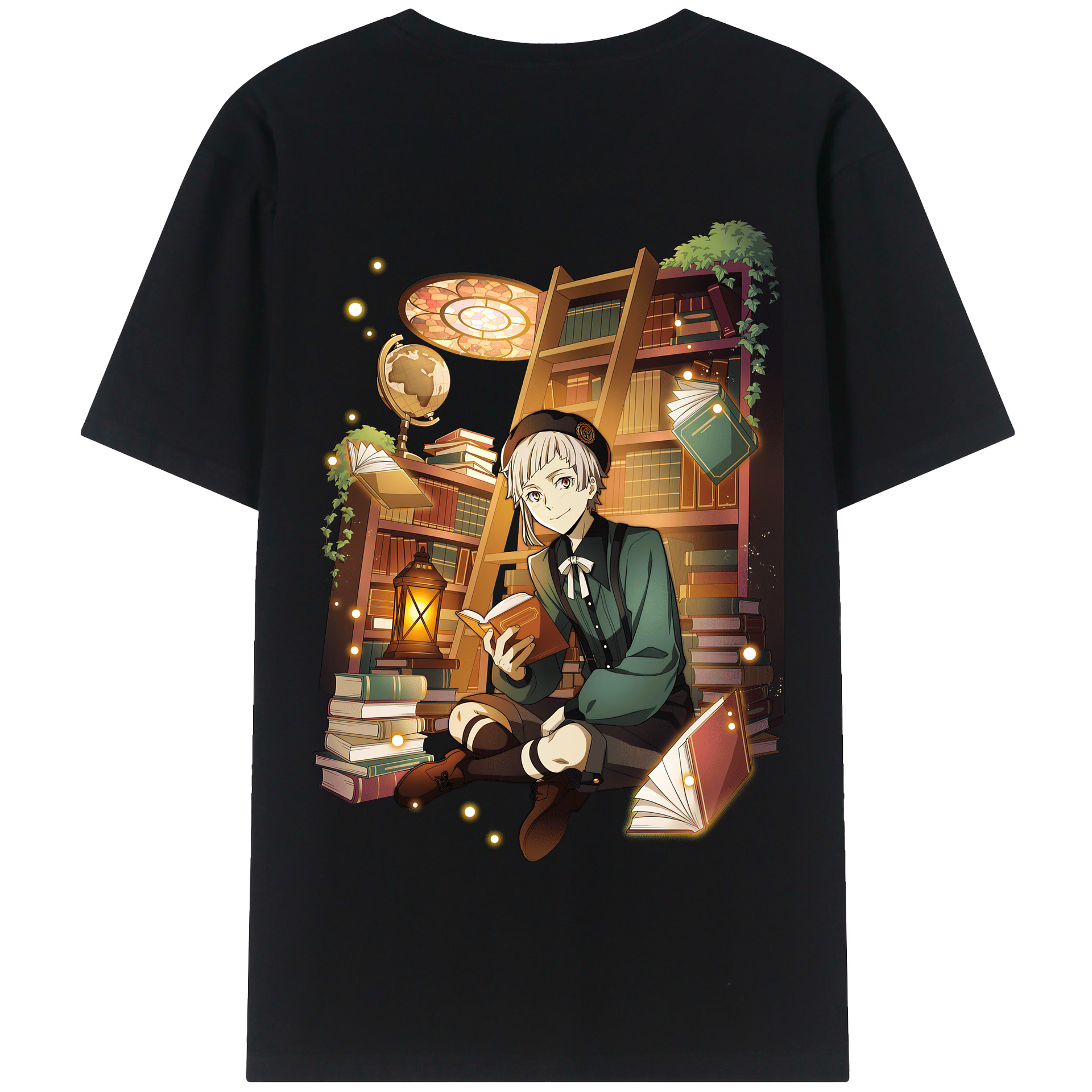（画像用） 文豪ストレイドッグス Bungo Stray Dogs 綿100％半袖Tシャツ（背面プリント）