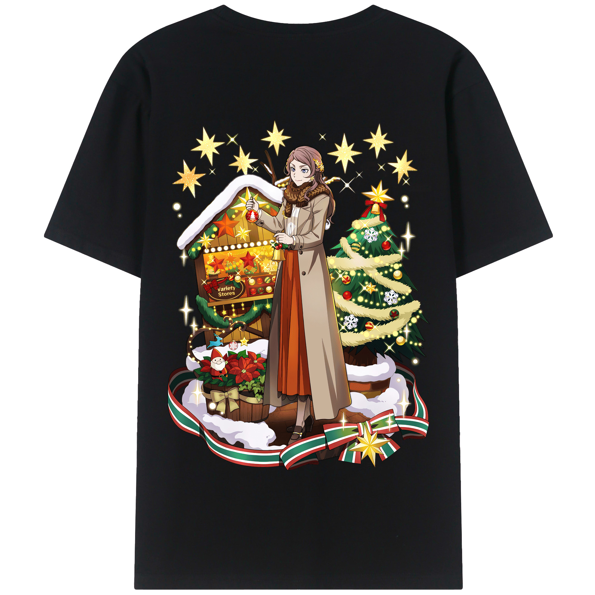 （画像用） 文豪ストレイドッグス Bungo Stray Dogs 綿100％半袖Tシャツ（背面プリント）