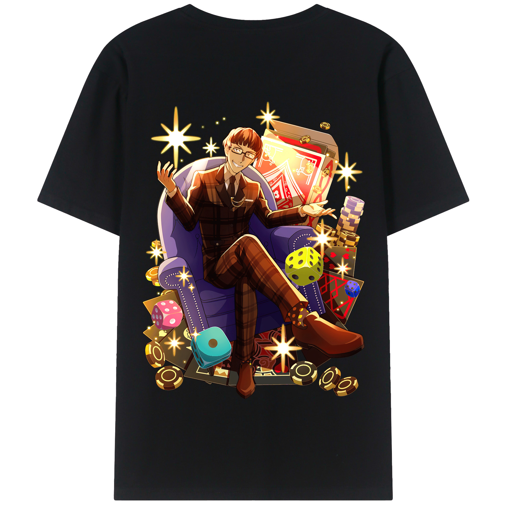 （画像用） 文豪ストレイドッグス Bungo Stray Dogs 綿100％半袖Tシャツ（背面プリント）