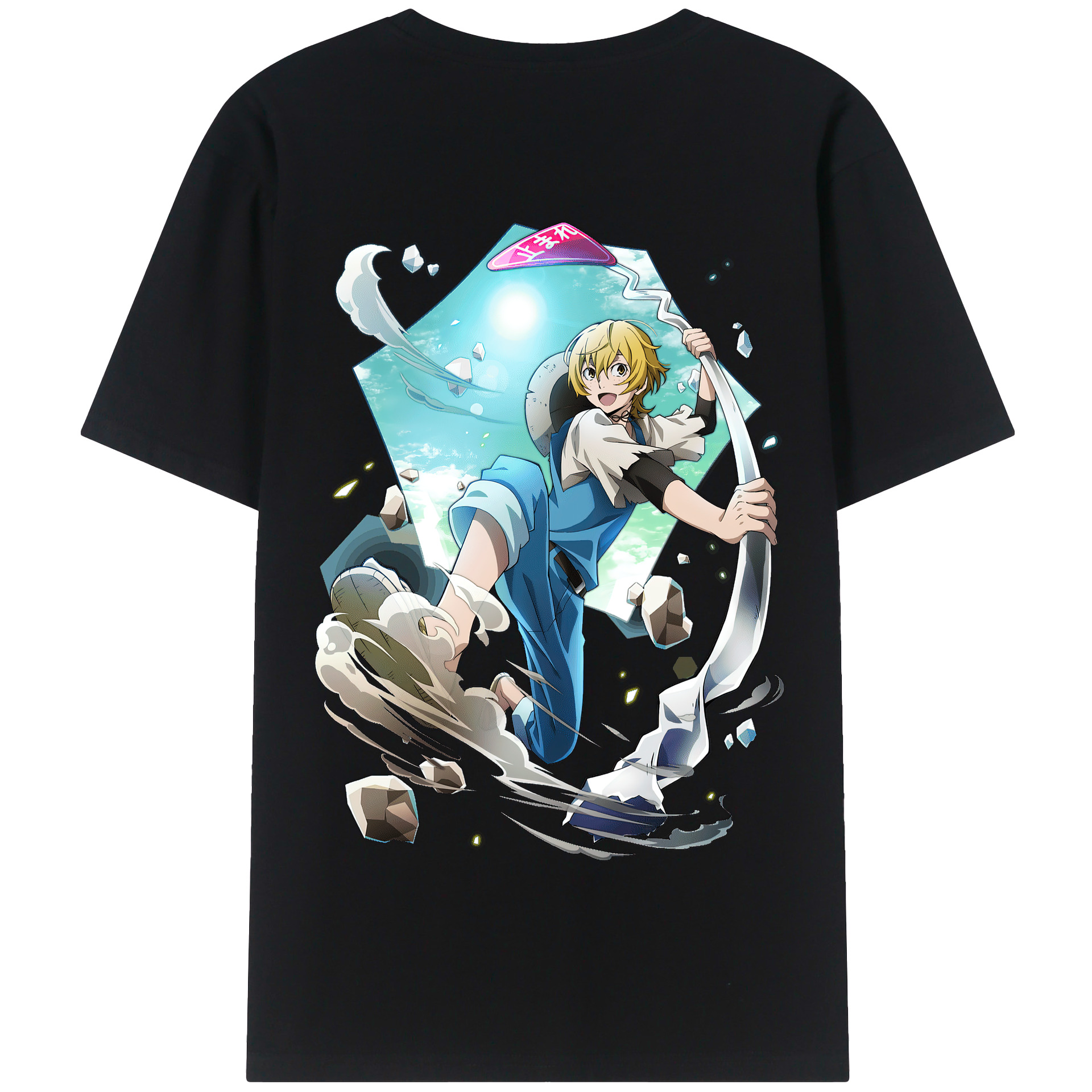 （画像用） 文豪ストレイドッグス Bungo Stray Dogs 綿100％半袖Tシャツ（背面プリント）