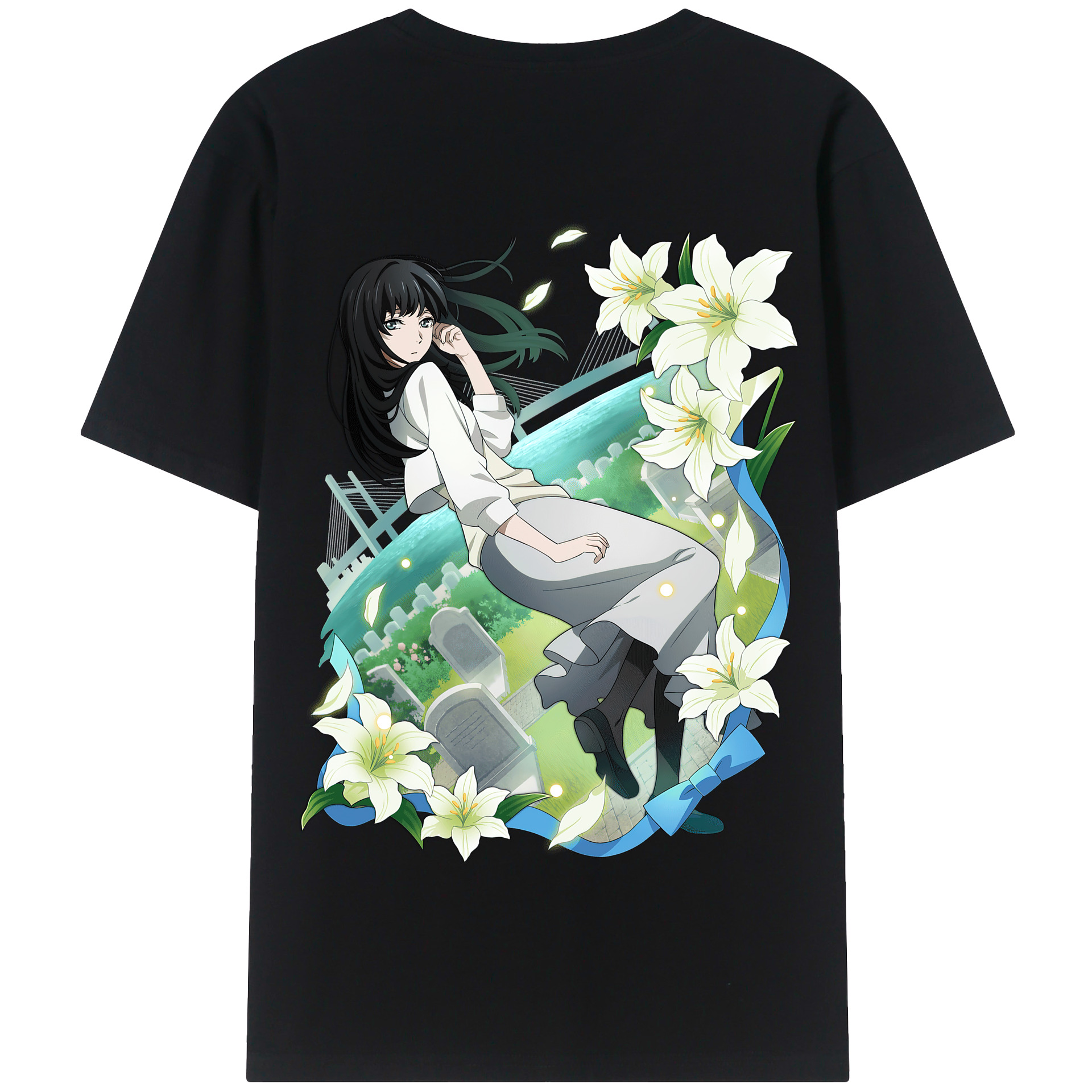 （画像用） 文豪ストレイドッグス Bungo Stray Dogs 綿100％半袖Tシャツ（背面プリント）