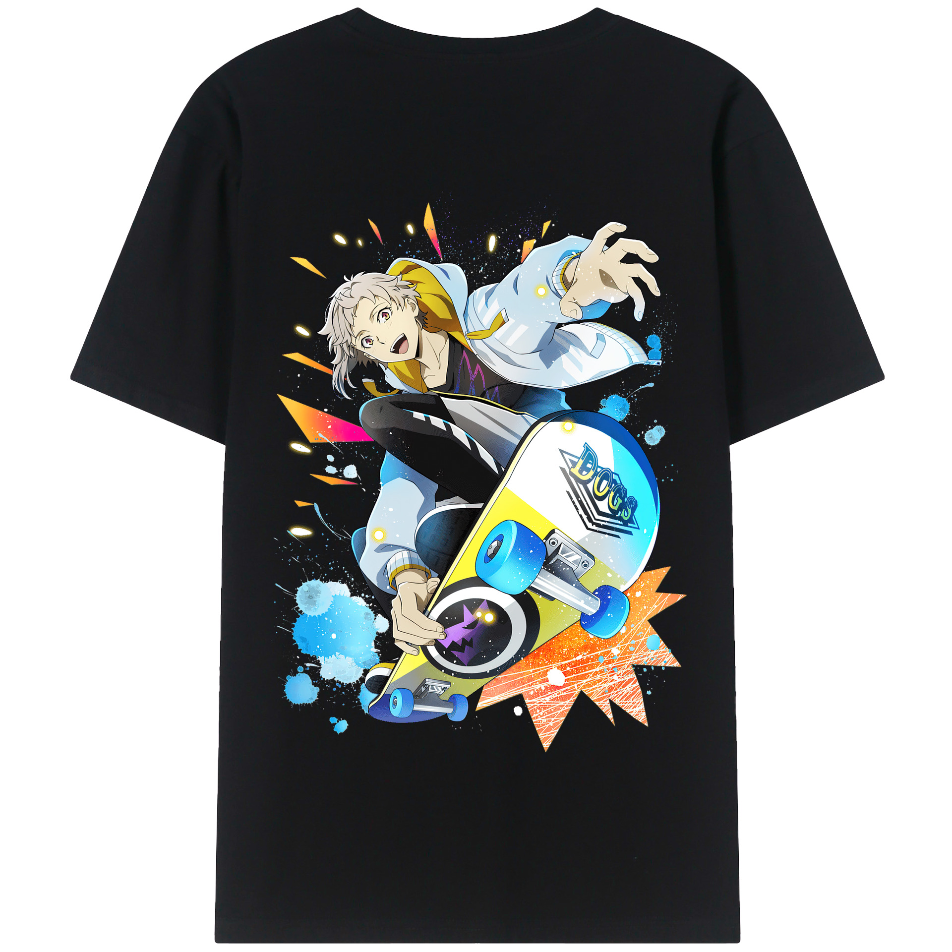 （画像用） 文豪ストレイドッグス Bungo Stray Dogs 綿100％半袖Tシャツ（背面プリント）