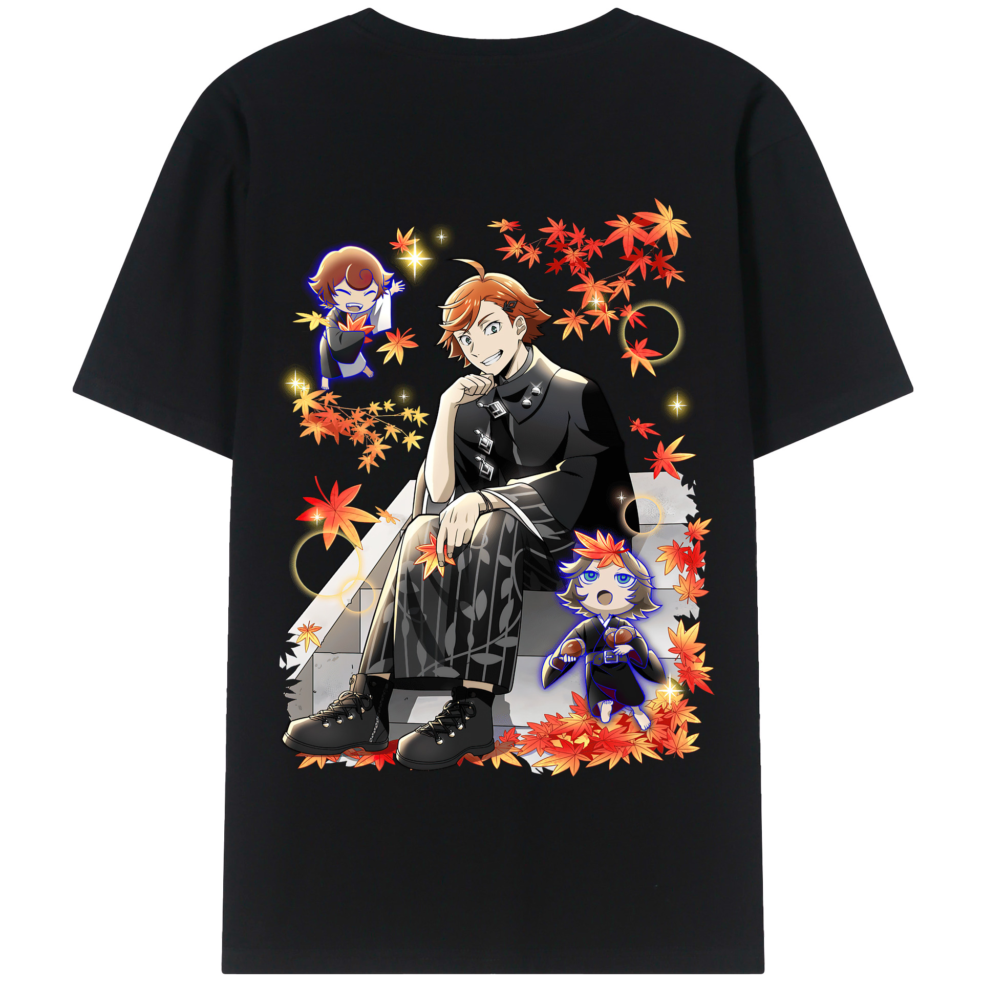 （画像用） 文豪ストレイドッグス Bungo Stray Dogs 綿100％半袖Tシャツ（背面プリント）