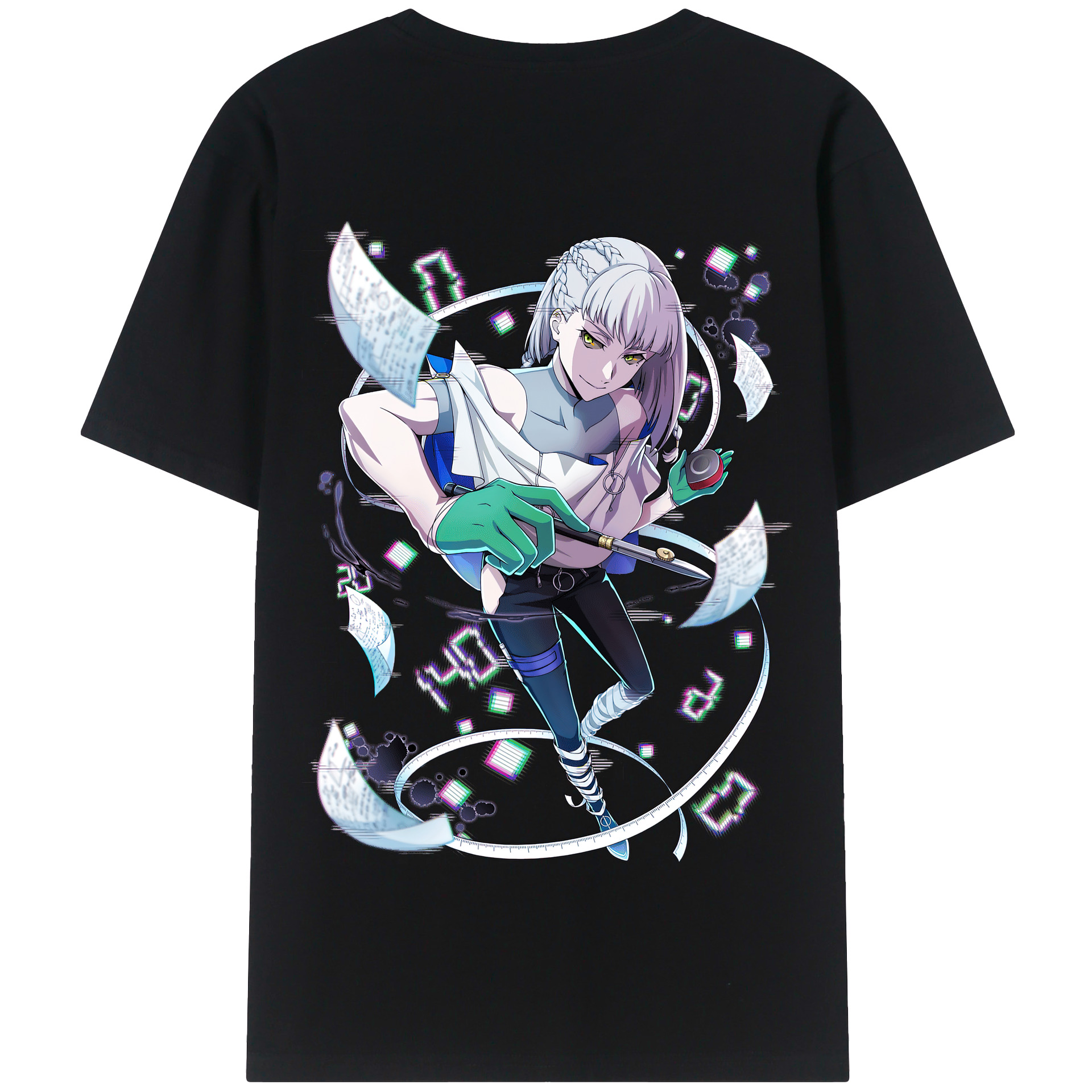 （画像用） 文豪ストレイドッグス Bungo Stray Dogs 綿100％半袖Tシャツ（背面プリント）