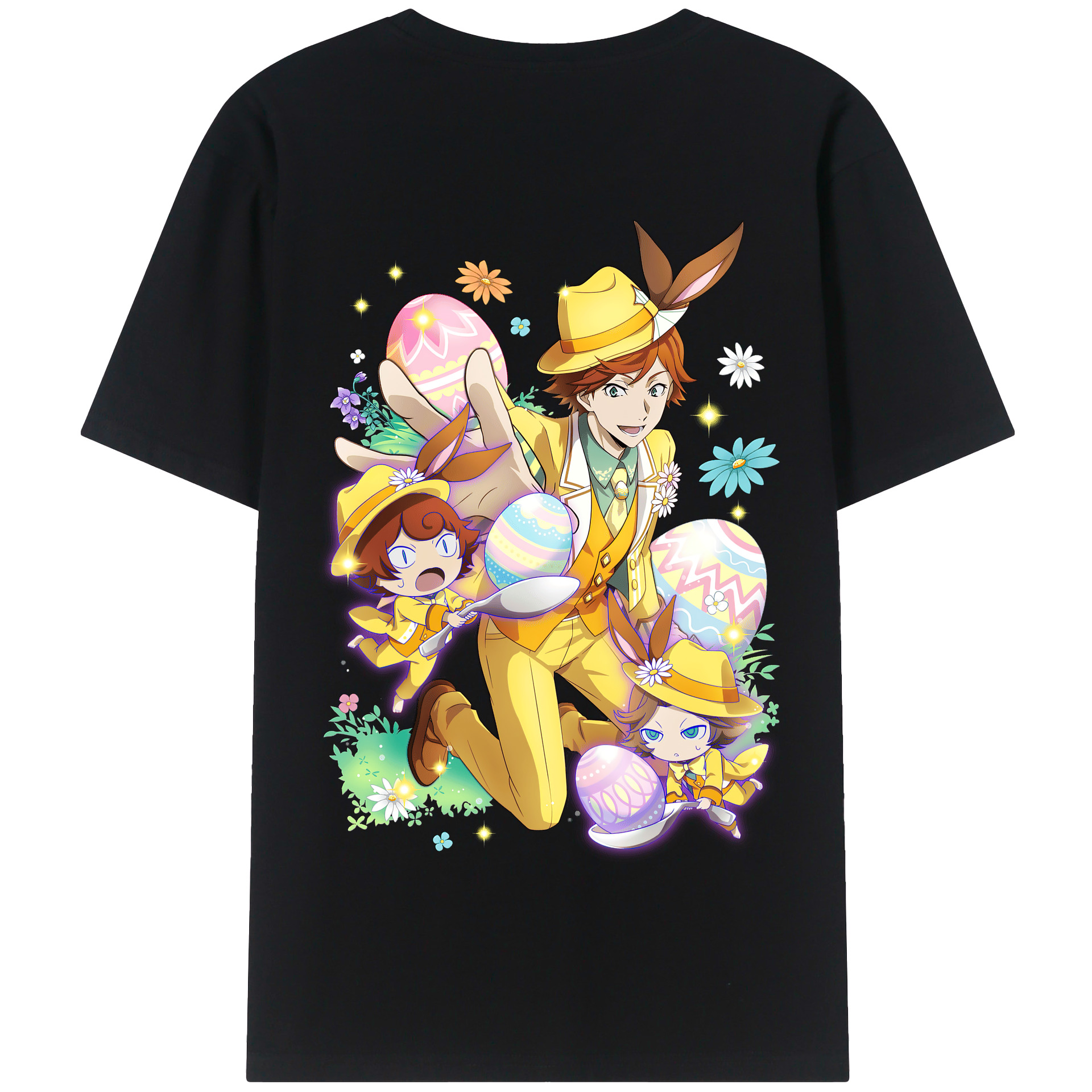 （画像用） 文豪ストレイドッグス Bungo Stray Dogs 綿100％半袖Tシャツ（背面プリント）