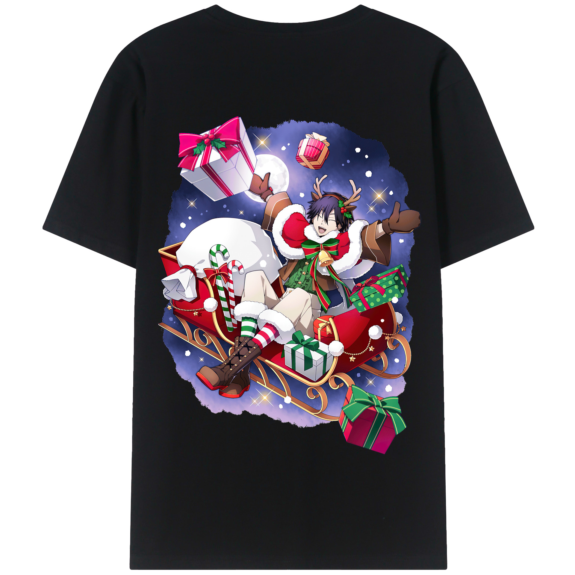 （画像用） 文豪ストレイドッグス Bungo Stray Dogs 綿100％半袖Tシャツ（背面プリント）