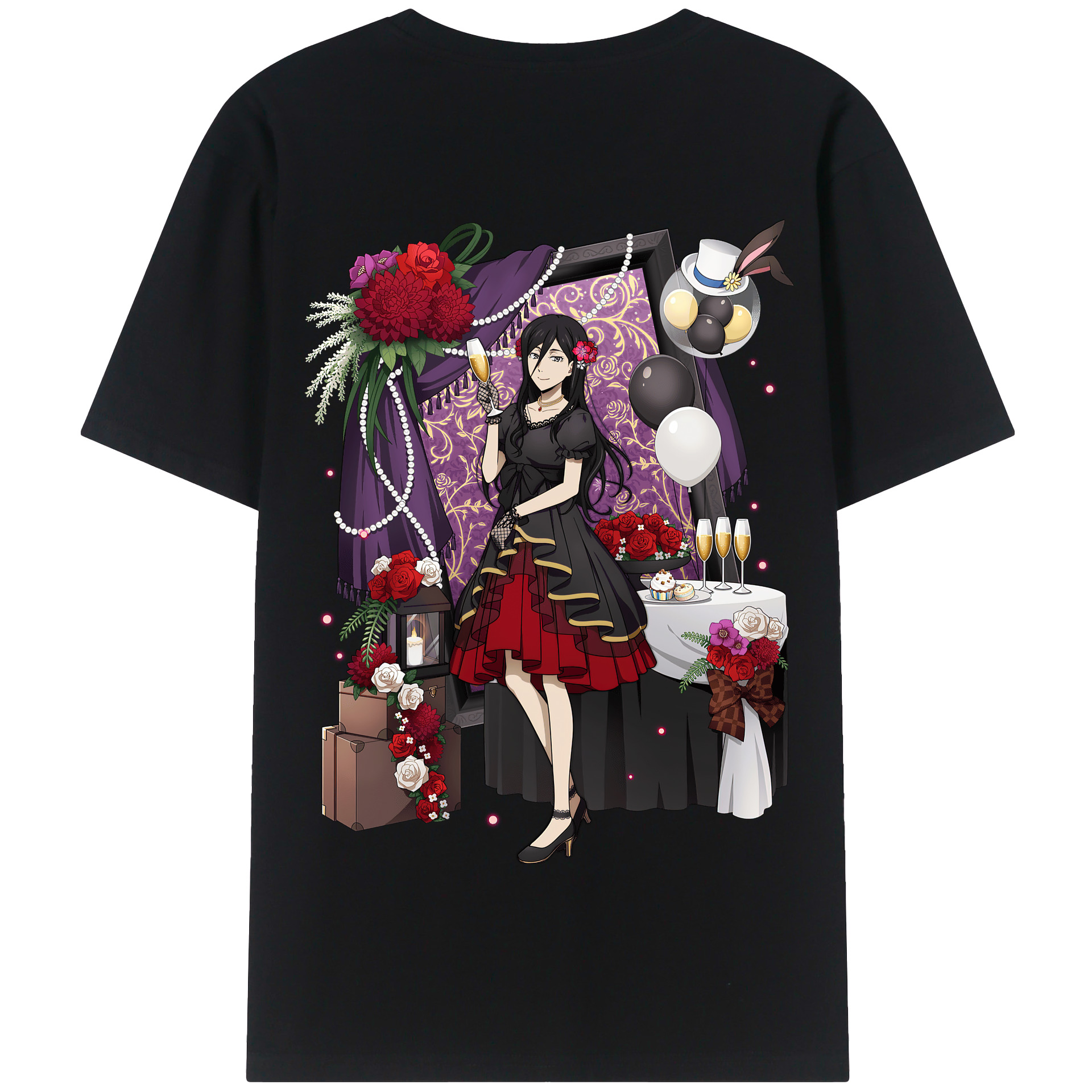 （画像用） 文豪ストレイドッグス Bungo Stray Dogs 綿100％半袖Tシャツ（背面プリント）