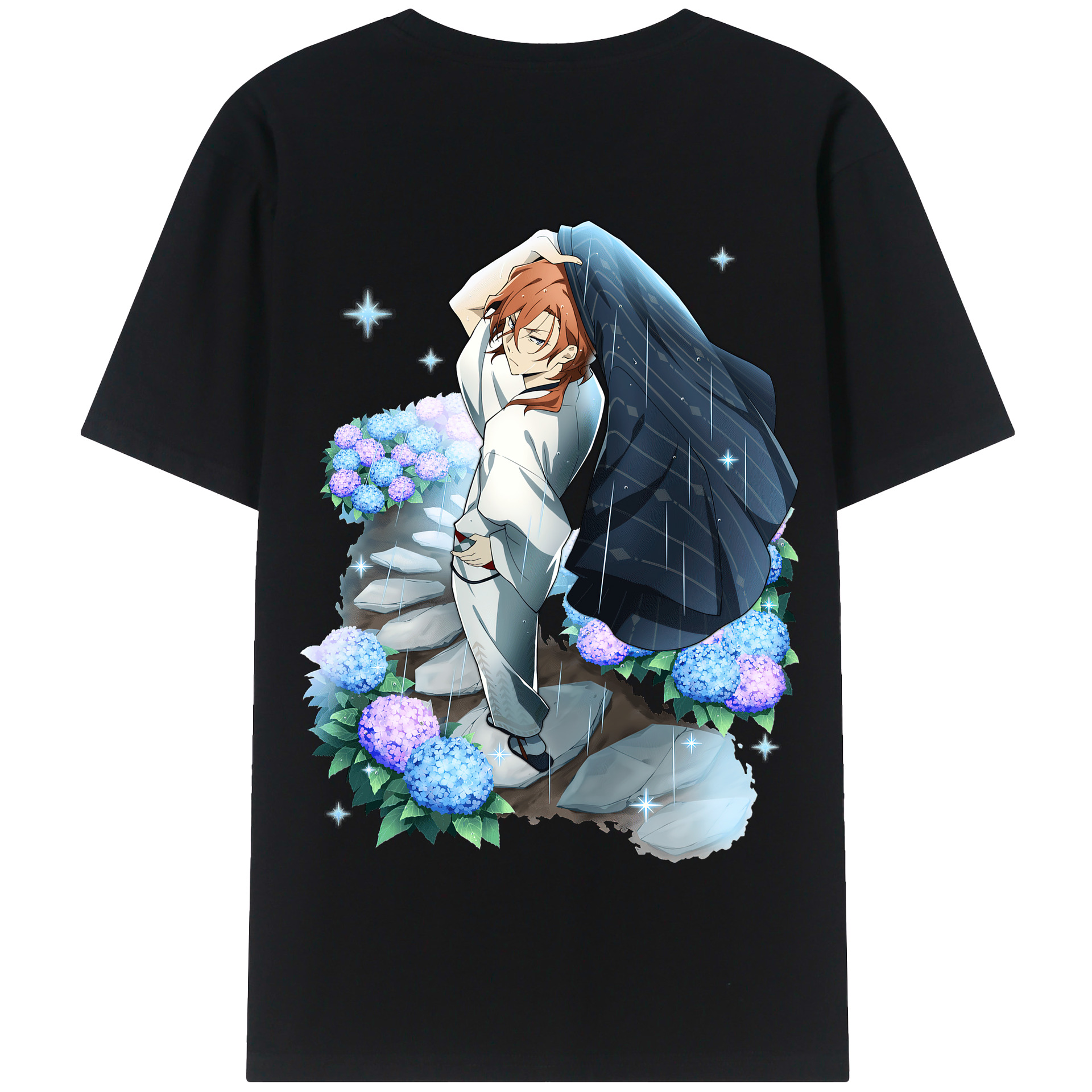 （画像用） 文豪ストレイドッグス Bungo Stray Dogs 綿100％半袖Tシャツ（背面プリント）
