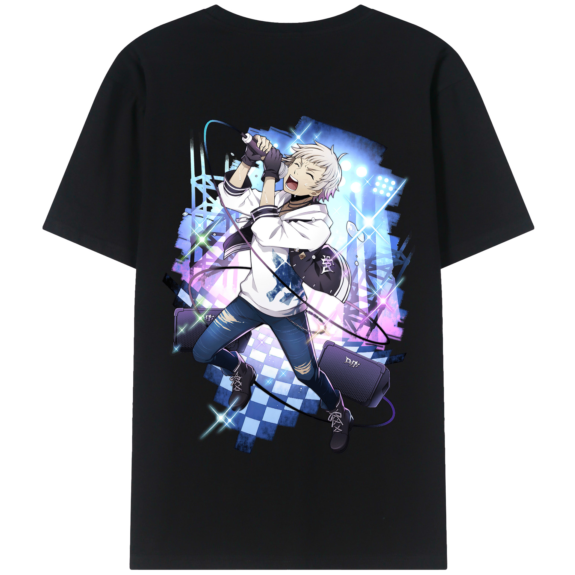 （画像用） 文豪ストレイドッグス Bungo Stray Dogs 綿100％半袖Tシャツ（背面プリント）