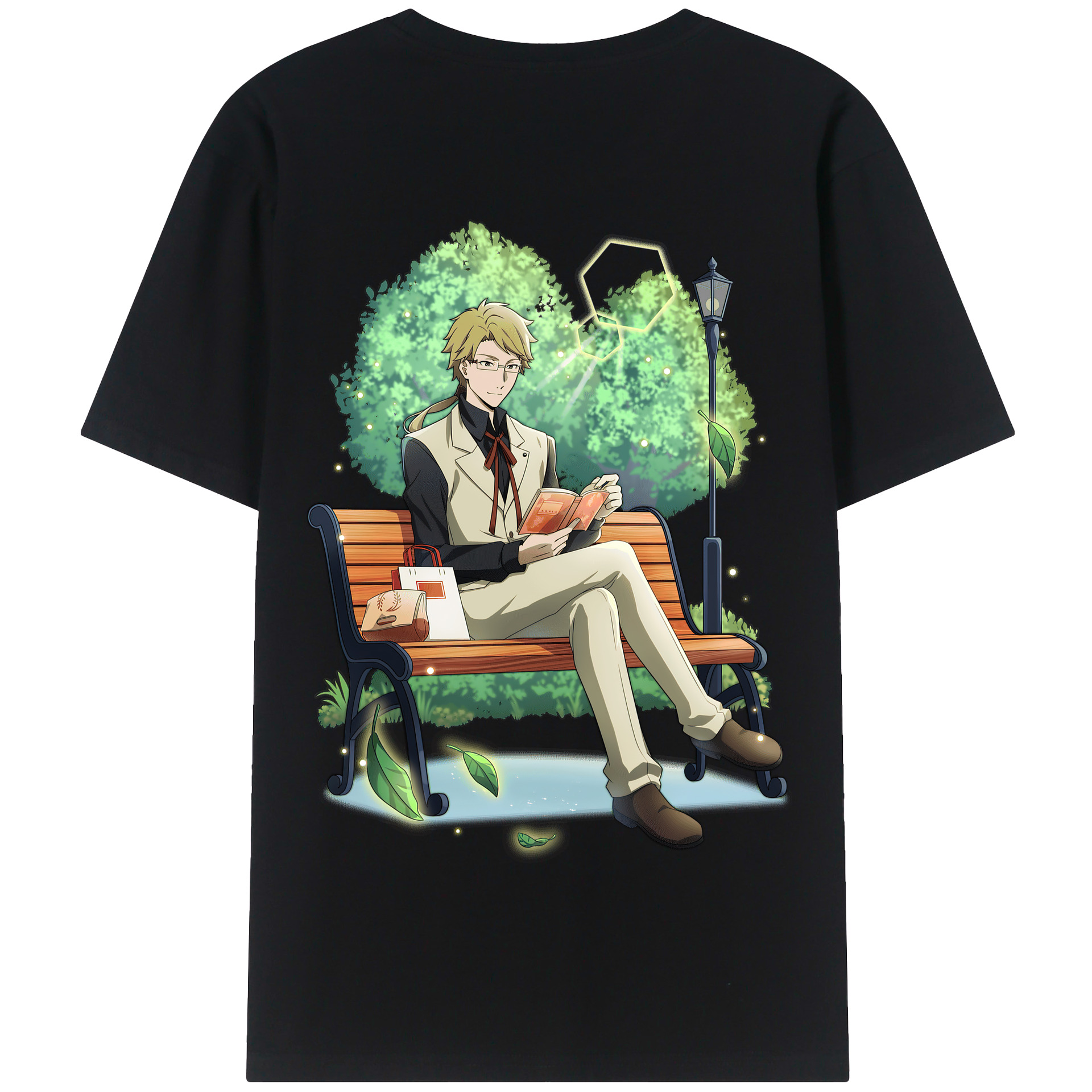 （画像用） 文豪ストレイドッグス Bungo Stray Dogs 綿100％半袖Tシャツ（背面プリント）