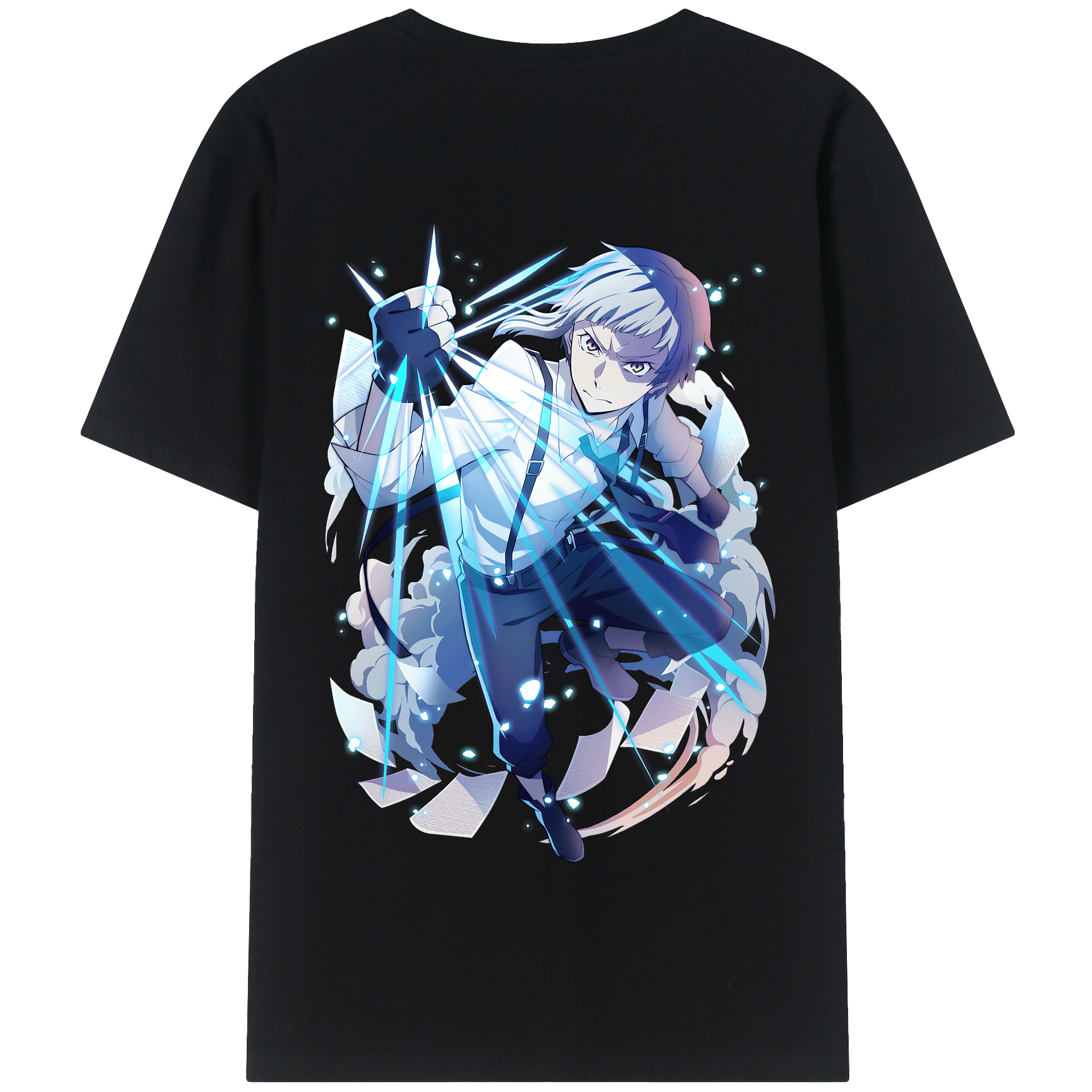 （画像用） 文豪ストレイドッグス Bungo Stray Dogs 綿100％半袖Tシャツ（背面プリント）