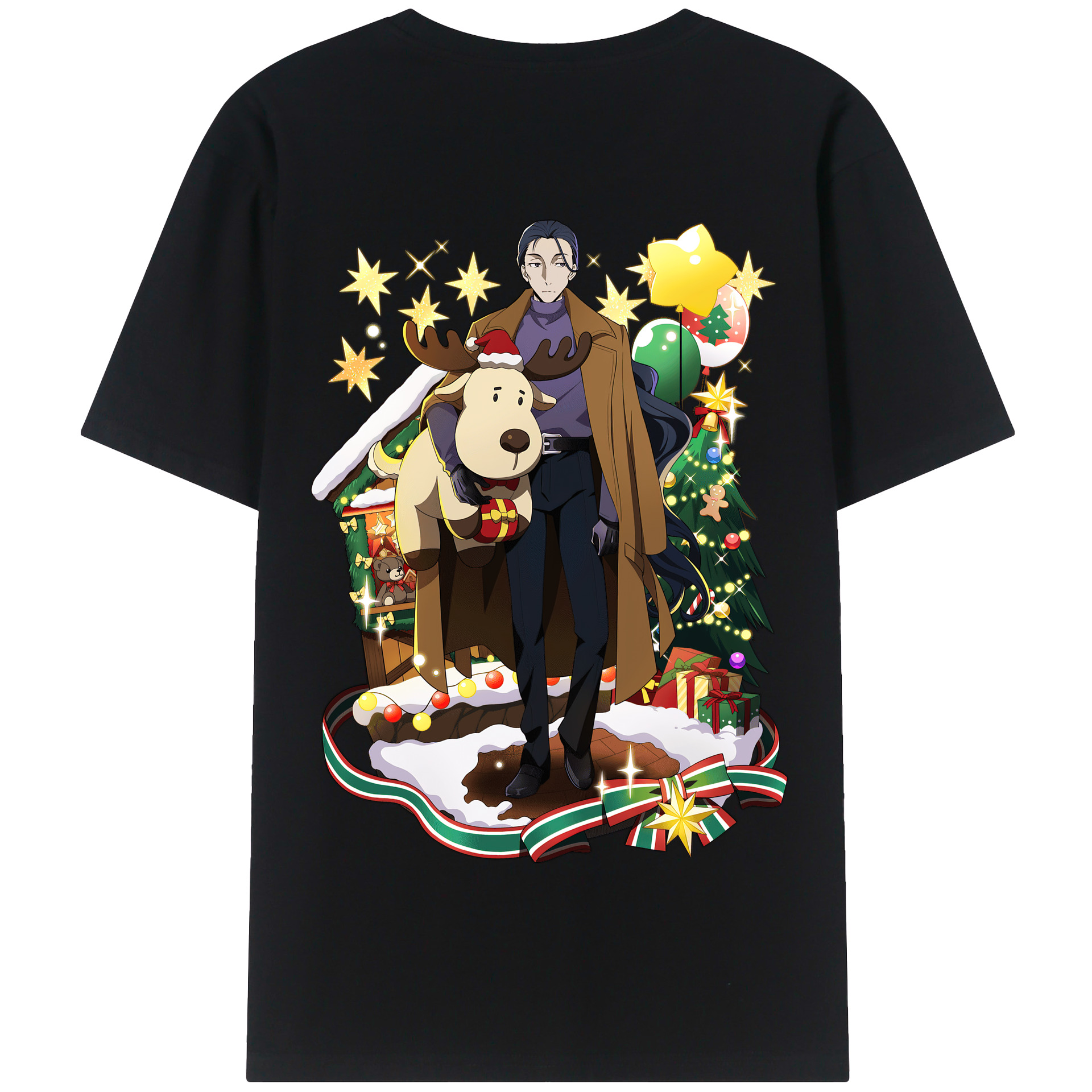 （画像用） 文豪ストレイドッグス Bungo Stray Dogs 綿100％半袖Tシャツ（背面プリント）