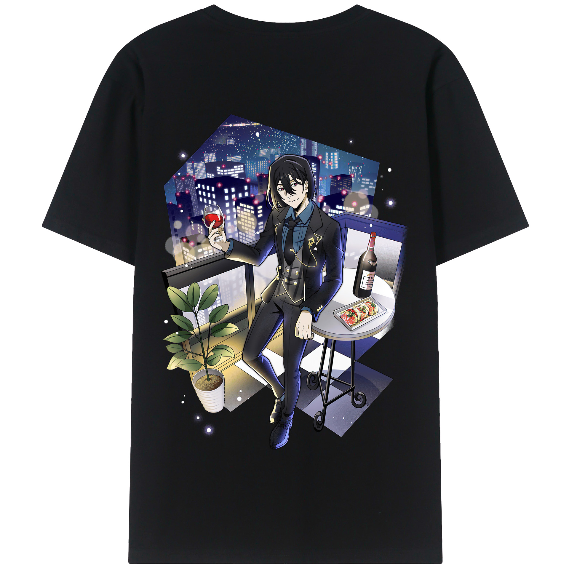 （画像用） 文豪ストレイドッグス Bungo Stray Dogs 綿100％半袖Tシャツ（背面プリント）