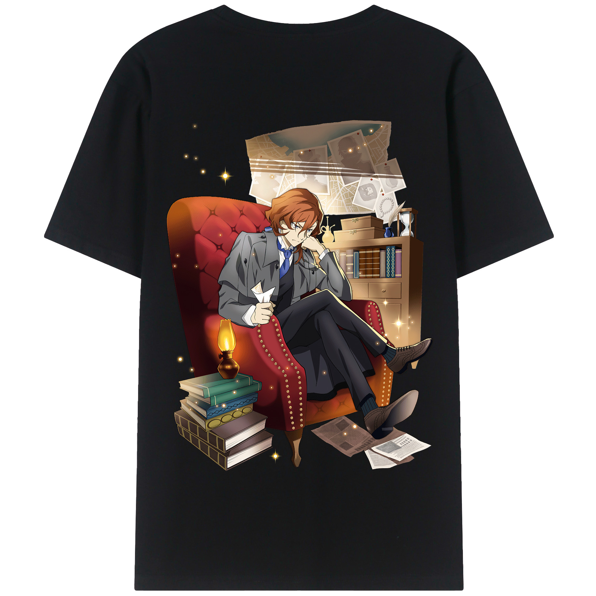 （画像用） 文豪ストレイドッグス Bungo Stray Dogs 綿100％半袖Tシャツ（背面プリント）