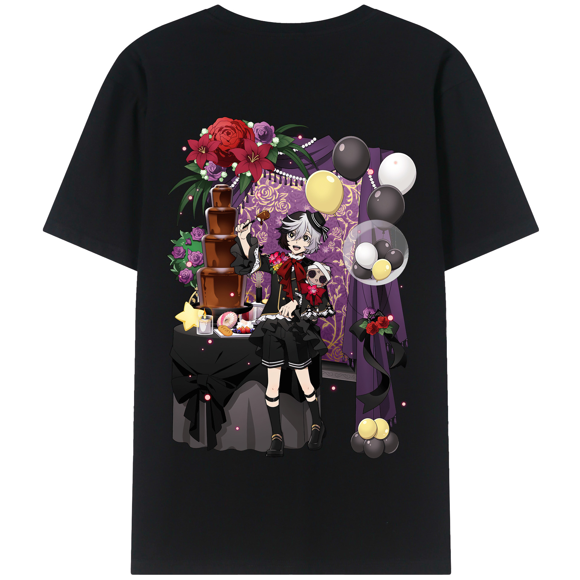 （画像用） 文豪ストレイドッグス Bungo Stray Dogs 綿100％半袖Tシャツ（背面プリント）