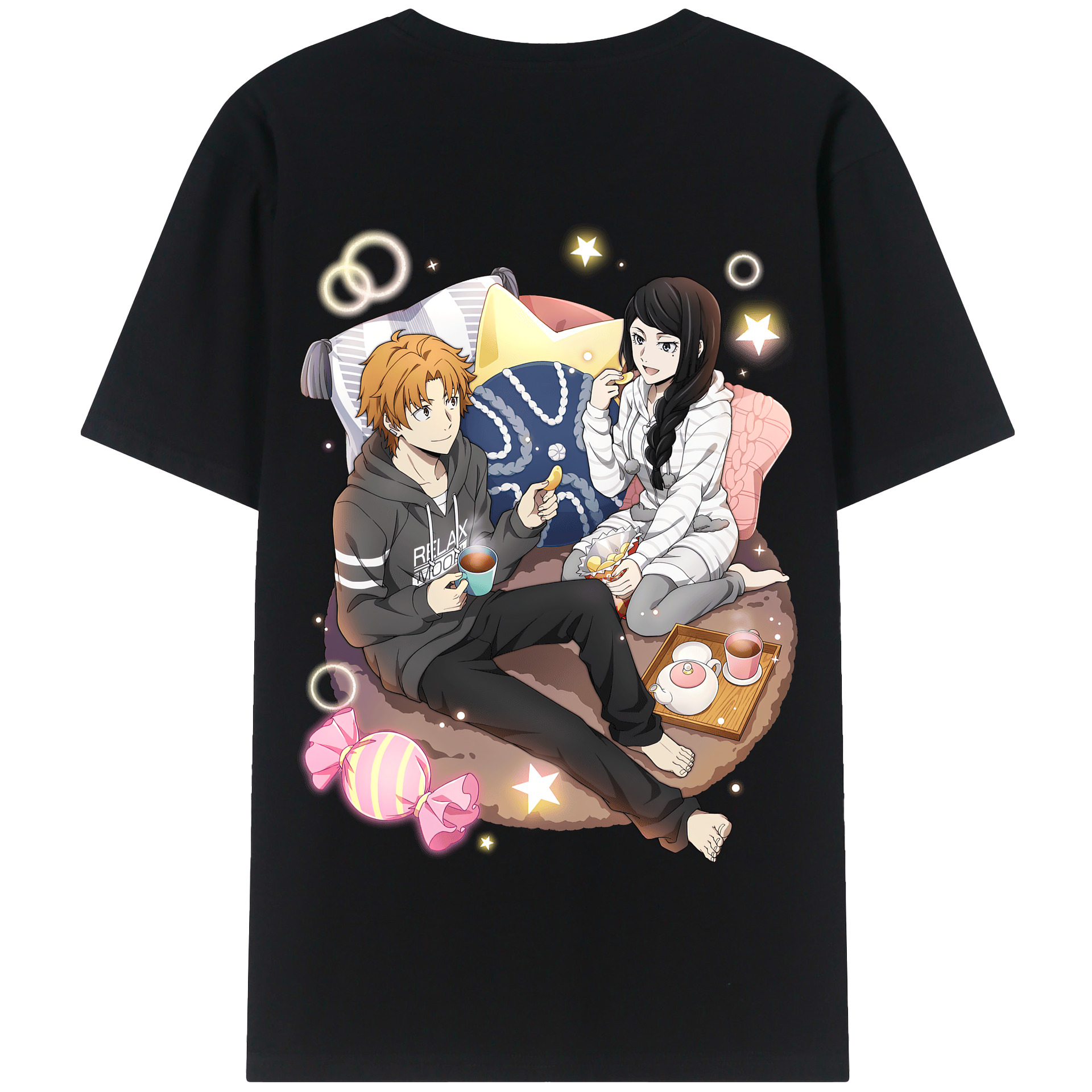 （画像用） 文豪ストレイドッグス Bungo Stray Dogs 綿100％半袖Tシャツ（背面プリント）