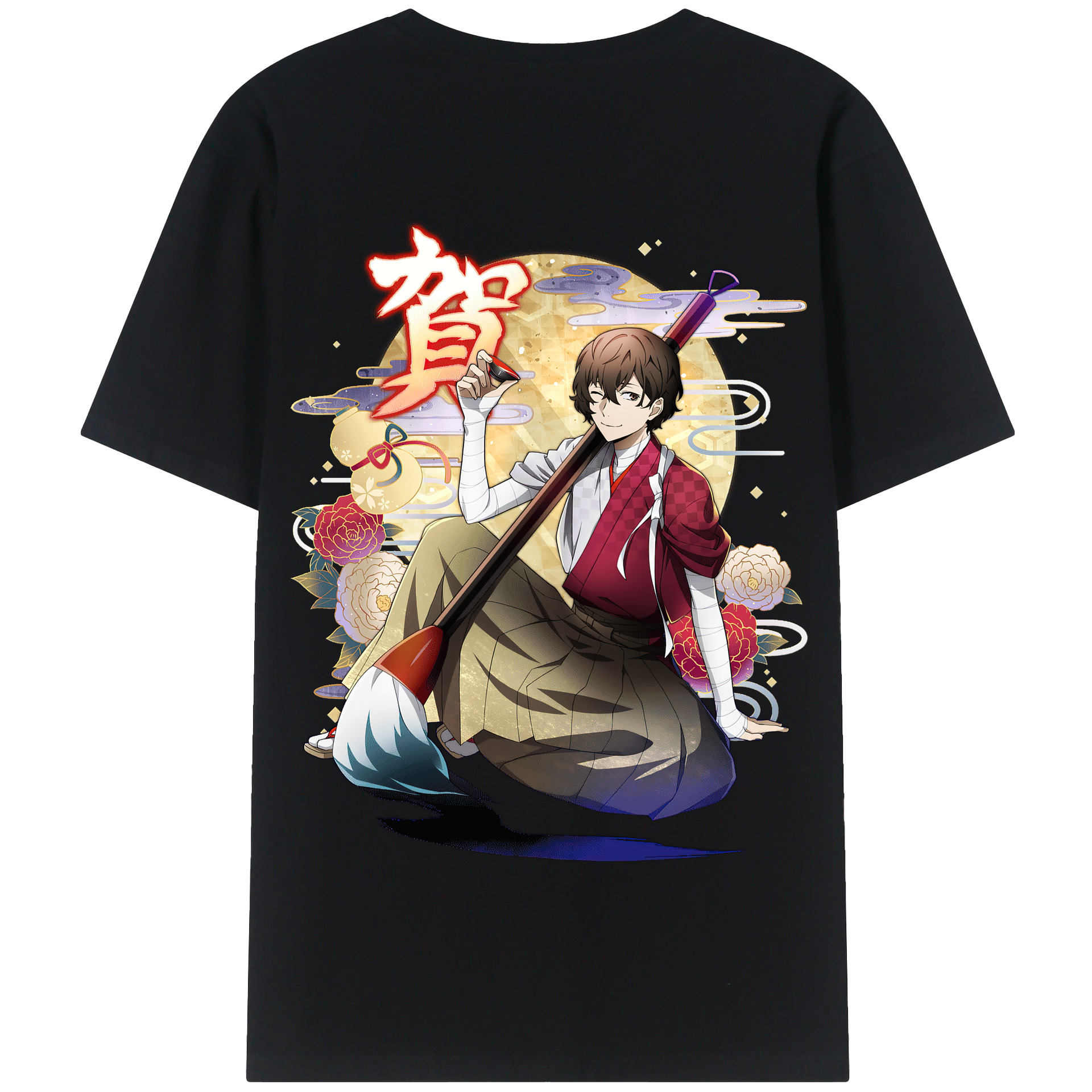 （画像用） 文豪ストレイドッグス Bungo Stray Dogs 綿100％半袖Tシャツ（背面プリント）