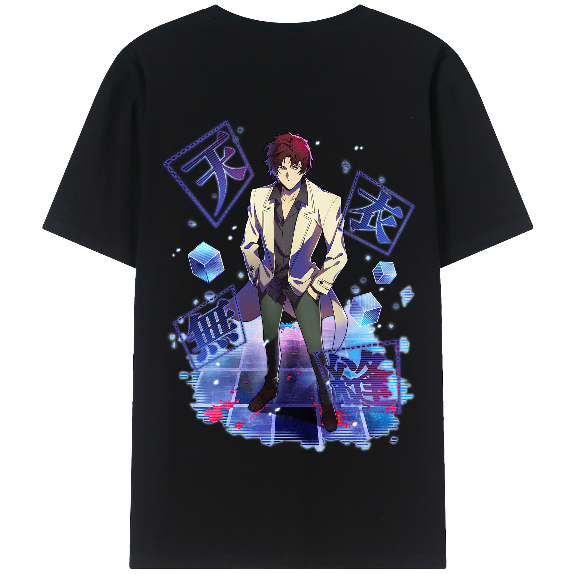 （画像用） 文豪ストレイドッグス Bungo Stray Dogs 綿100％半袖Tシャツ（背面プリント）
