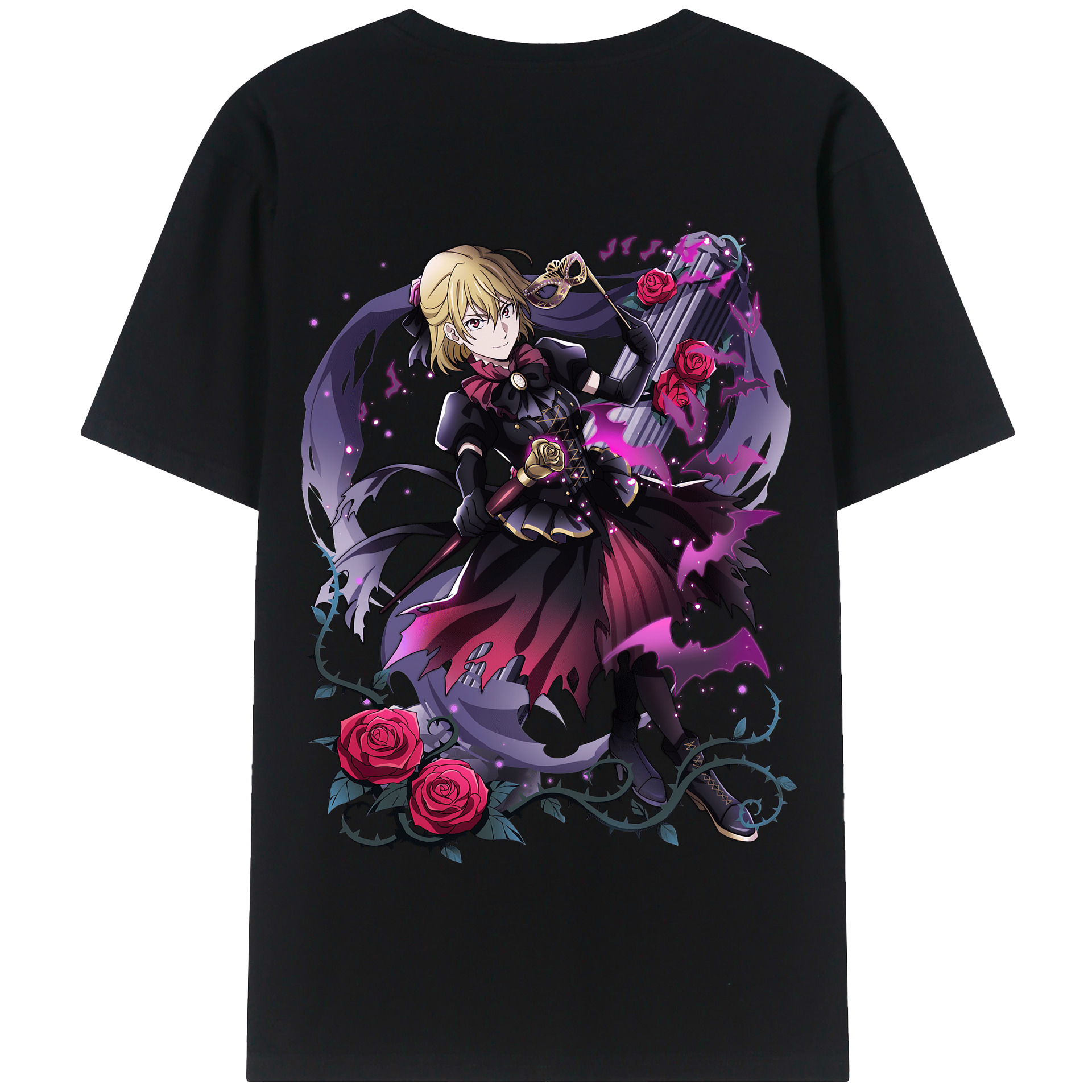 （画像用） 文豪ストレイドッグス Bungo Stray Dogs 綿100％半袖Tシャツ（背面プリント）