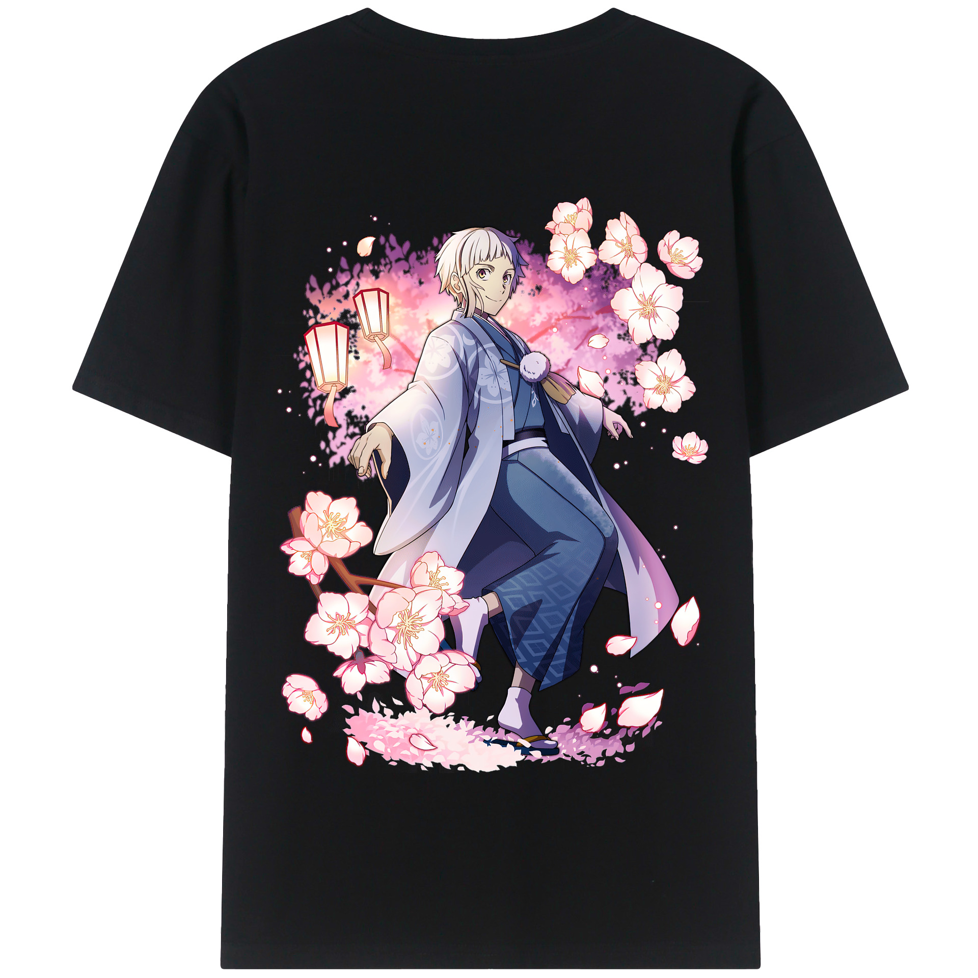 （画像用） 文豪ストレイドッグス Bungo Stray Dogs 綿100％半袖Tシャツ（背面プリント）