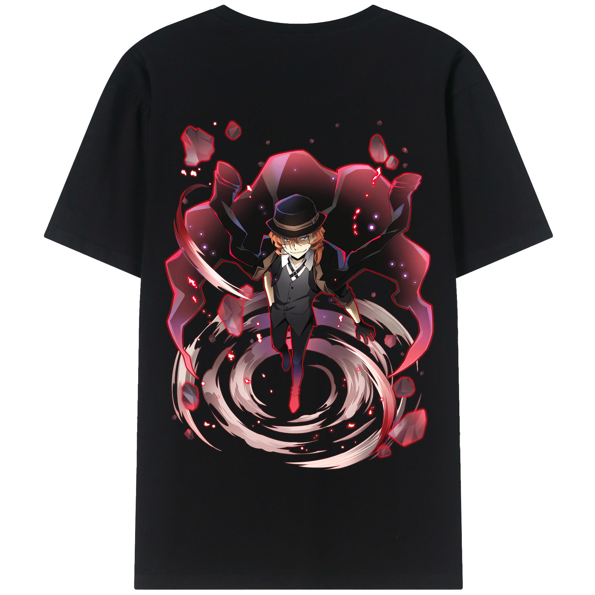 （画像用） 文豪ストレイドッグス Bungo Stray Dogs 綿100％半袖Tシャツ（背面プリント）