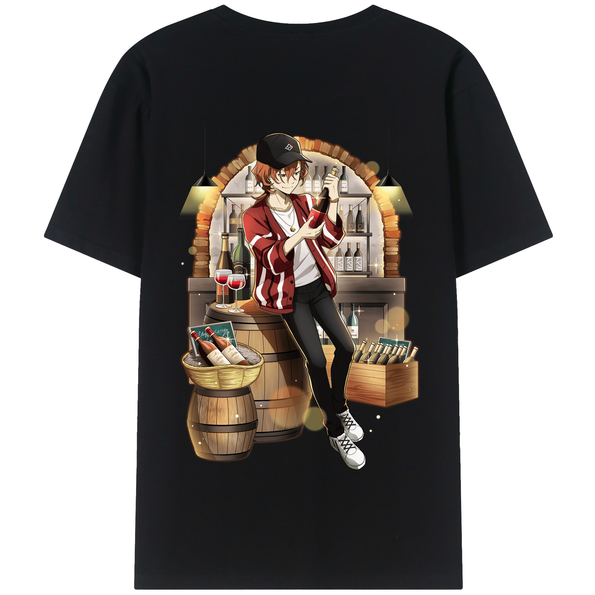 （画像用） 文豪ストレイドッグス Bungo Stray Dogs 綿100％半袖Tシャツ（背面プリント）