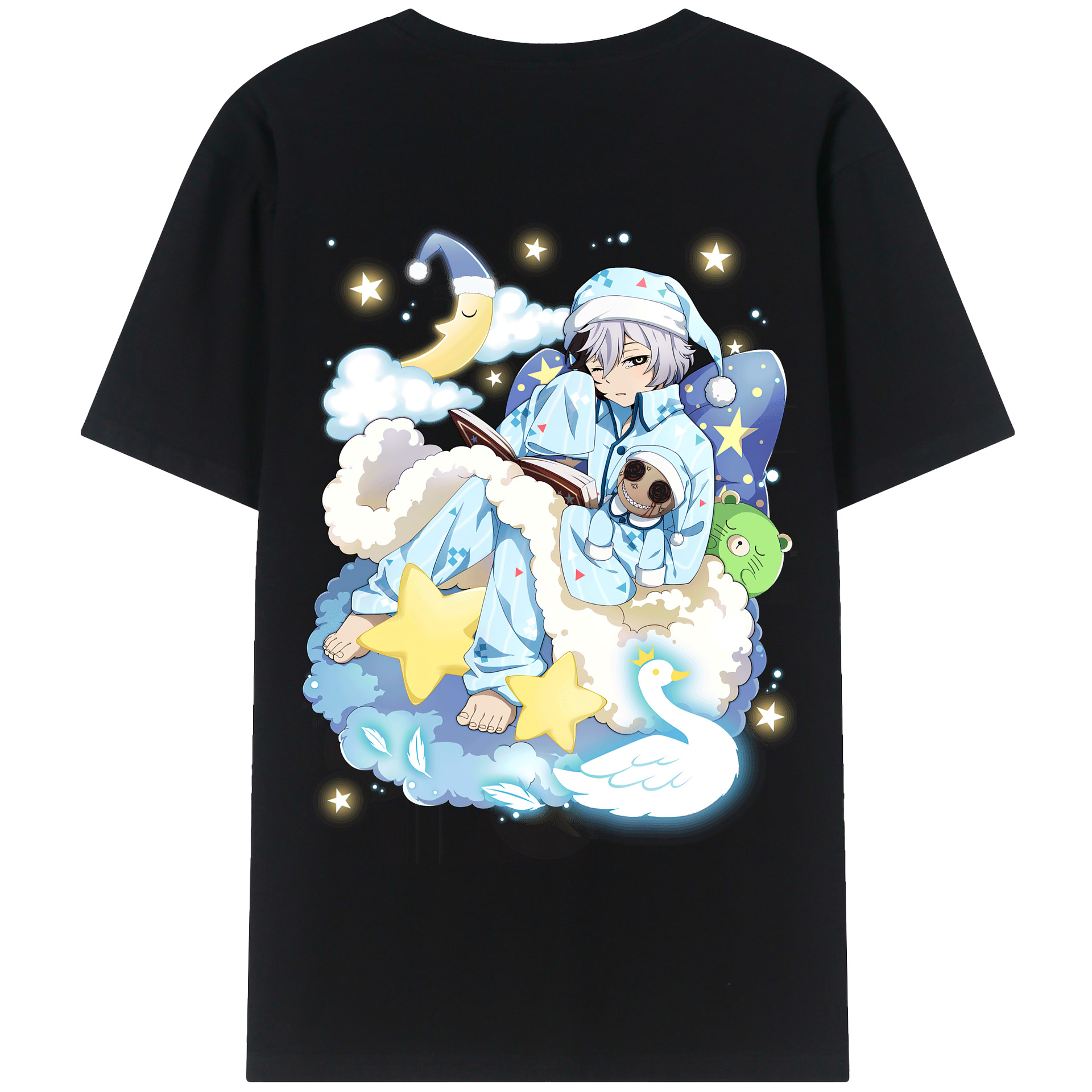 （画像用） 文豪ストレイドッグス Bungo Stray Dogs 綿100％半袖Tシャツ（背面プリント）