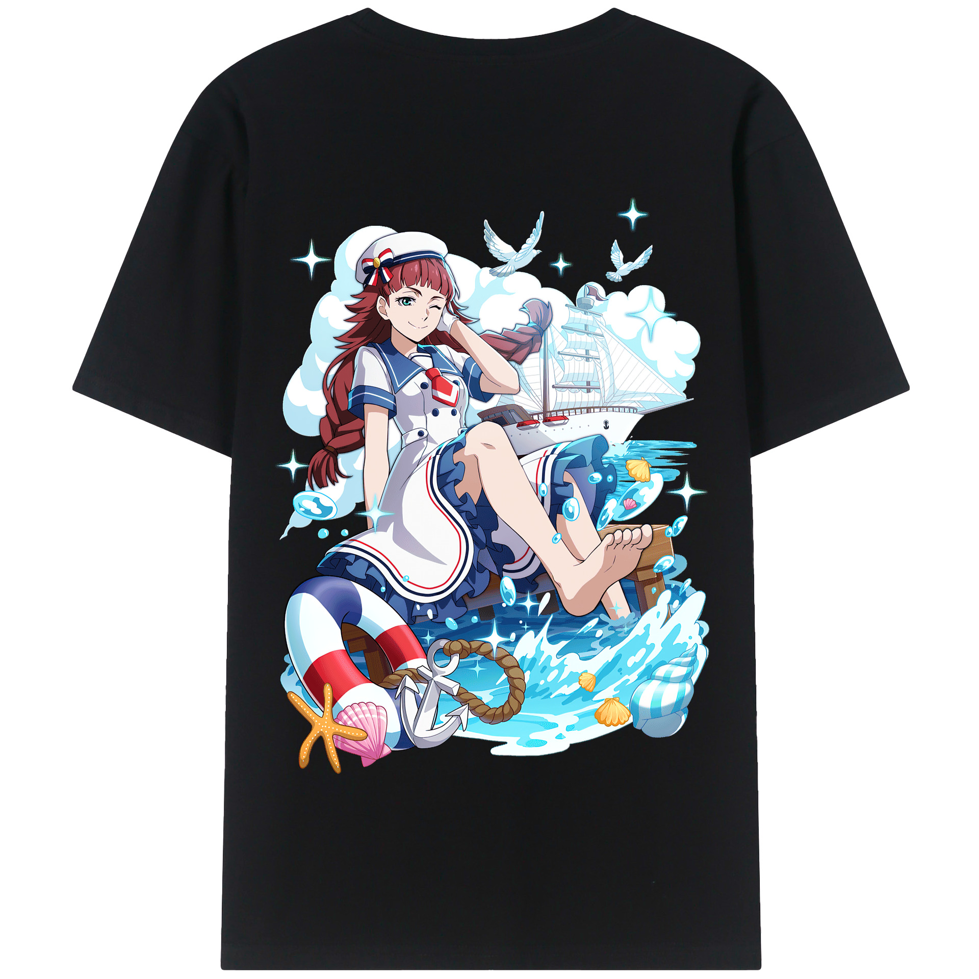 （画像用） 文豪ストレイドッグス Bungo Stray Dogs 綿100％半袖Tシャツ（背面プリント）