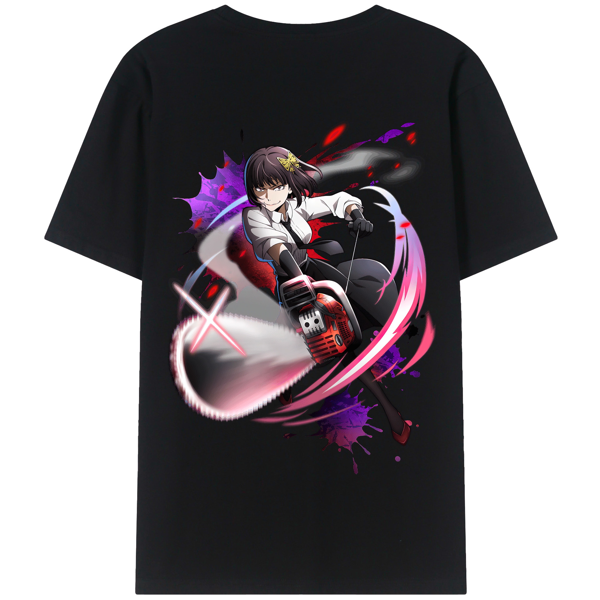 （画像用） 文豪ストレイドッグス Bungo Stray Dogs 綿100％半袖Tシャツ（背面プリント）