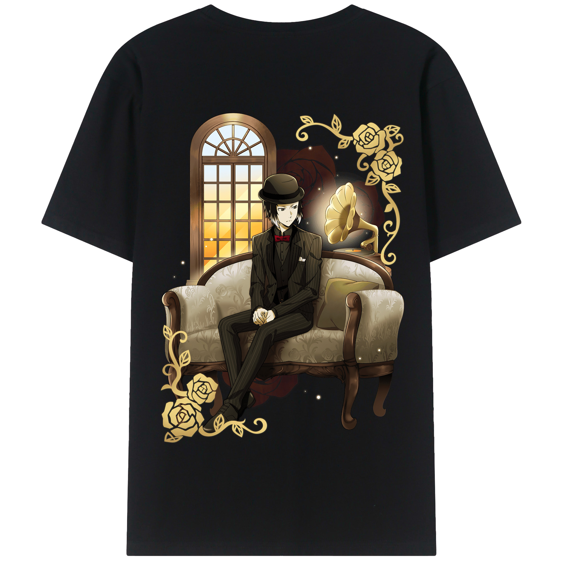 （画像用） 文豪ストレイドッグス Bungo Stray Dogs 綿100％半袖Tシャツ（背面プリント）