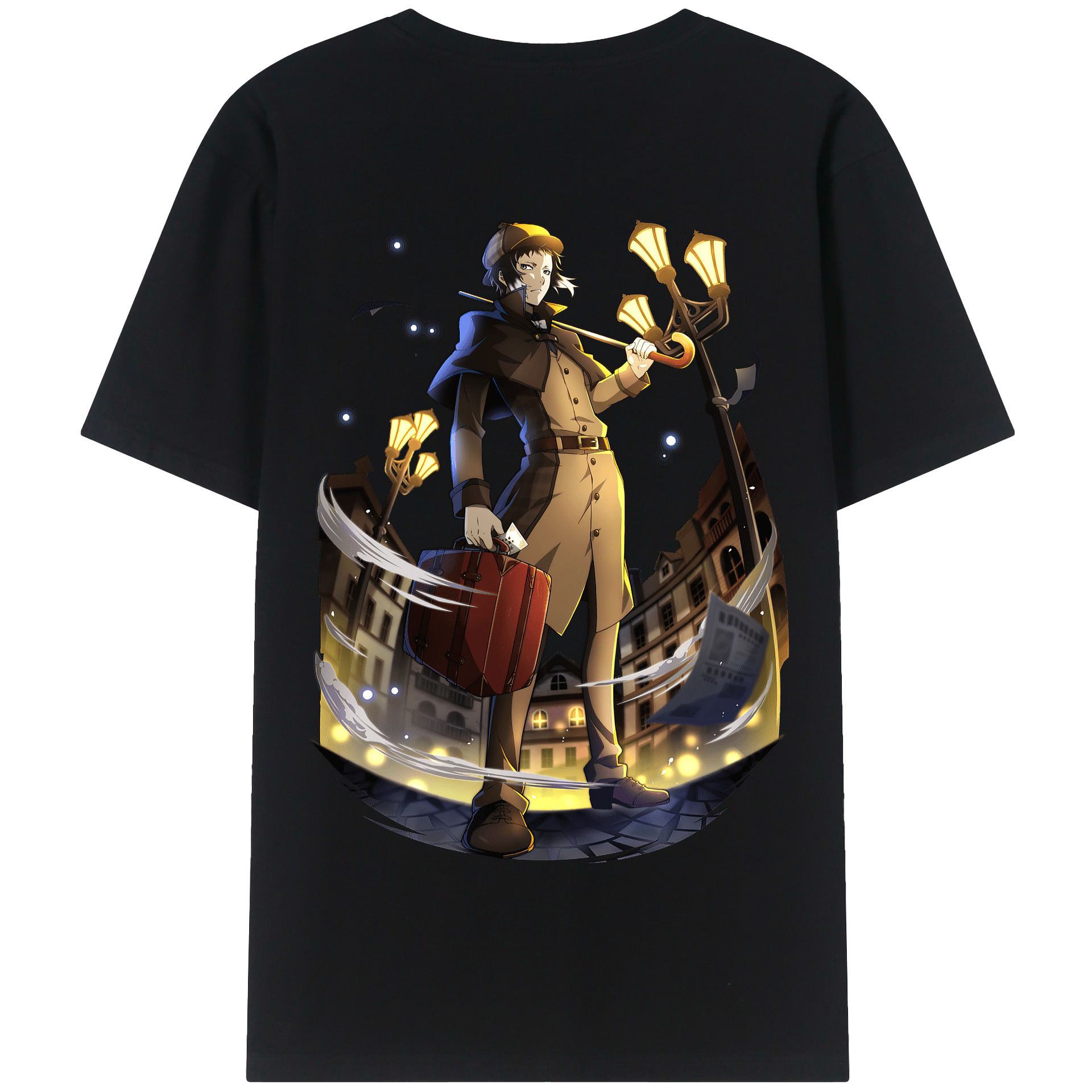 （画像用） 文豪ストレイドッグス Bungo Stray Dogs 綿100％半袖Tシャツ（背面プリント）