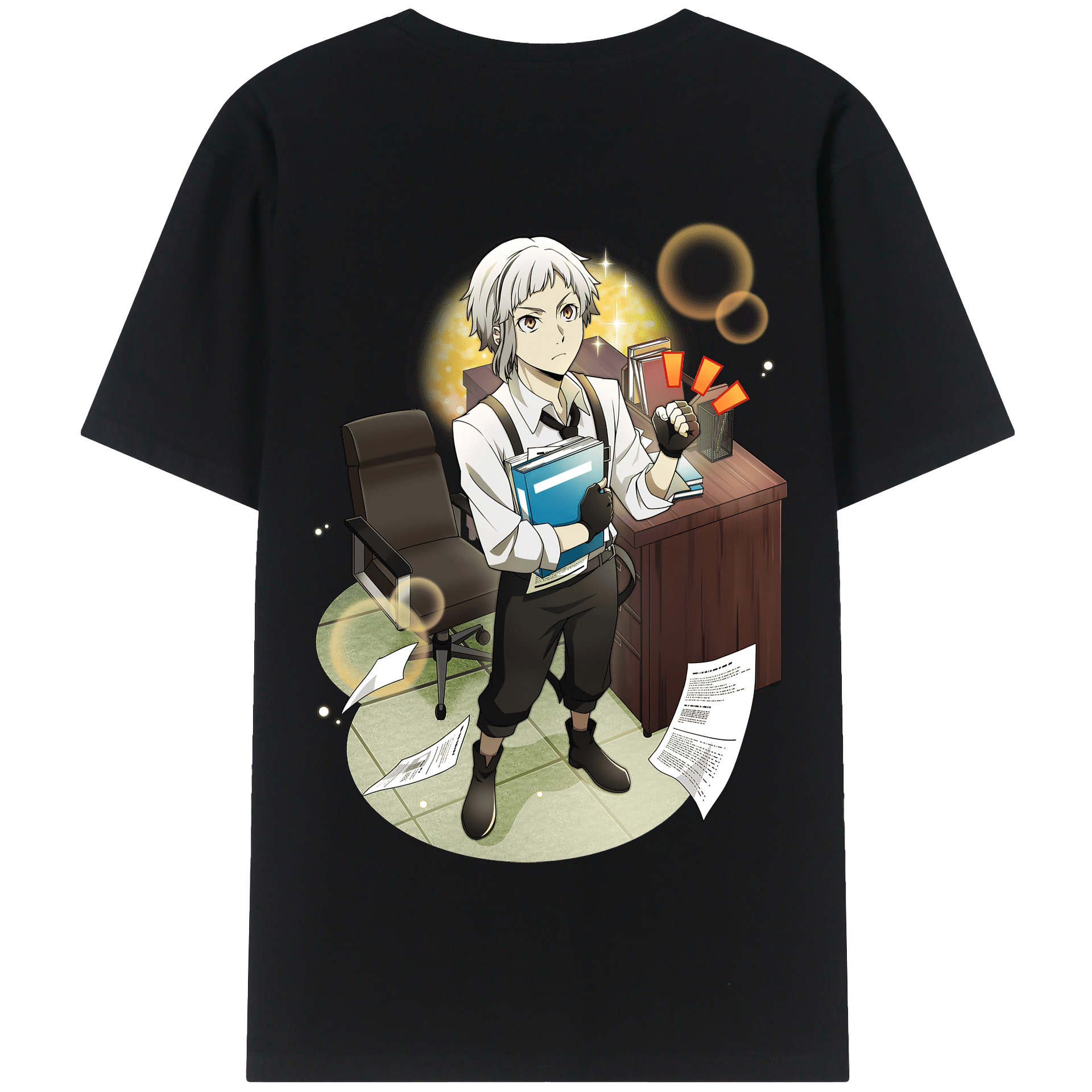 （画像用） 文豪ストレイドッグス Bungo Stray Dogs 綿100％半袖Tシャツ（背面プリント）