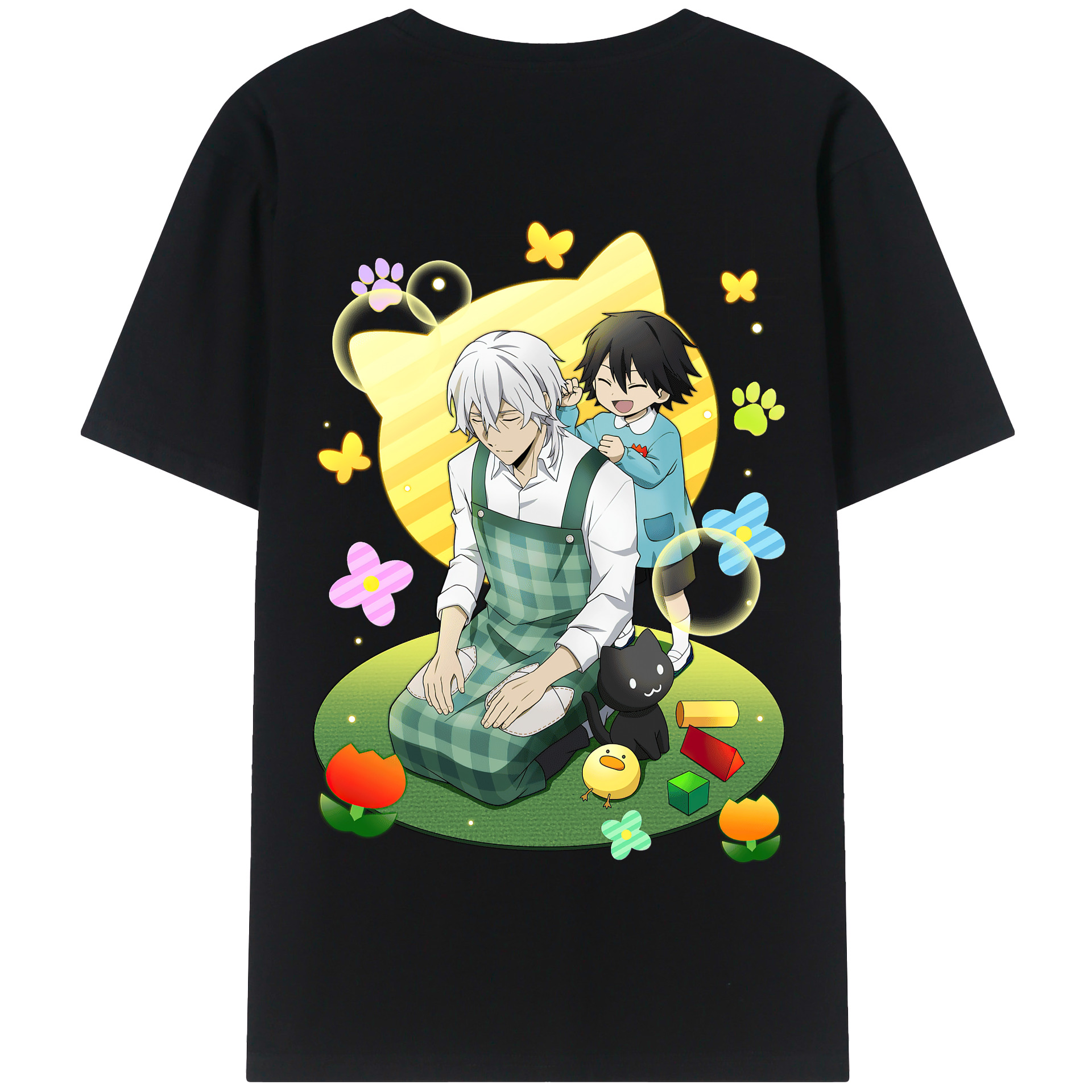 （画像用） 文豪ストレイドッグス Bungo Stray Dogs 綿100％半袖Tシャツ（背面プリント）