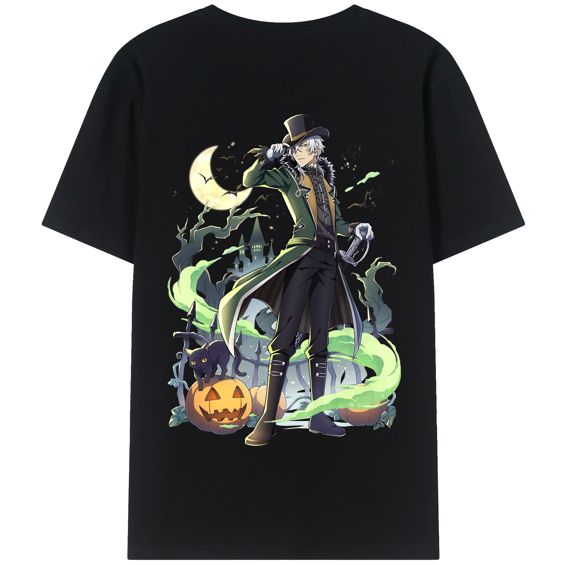 （画像用） 文豪ストレイドッグス Bungo Stray Dogs 綿100％半袖Tシャツ（背面プリント）
