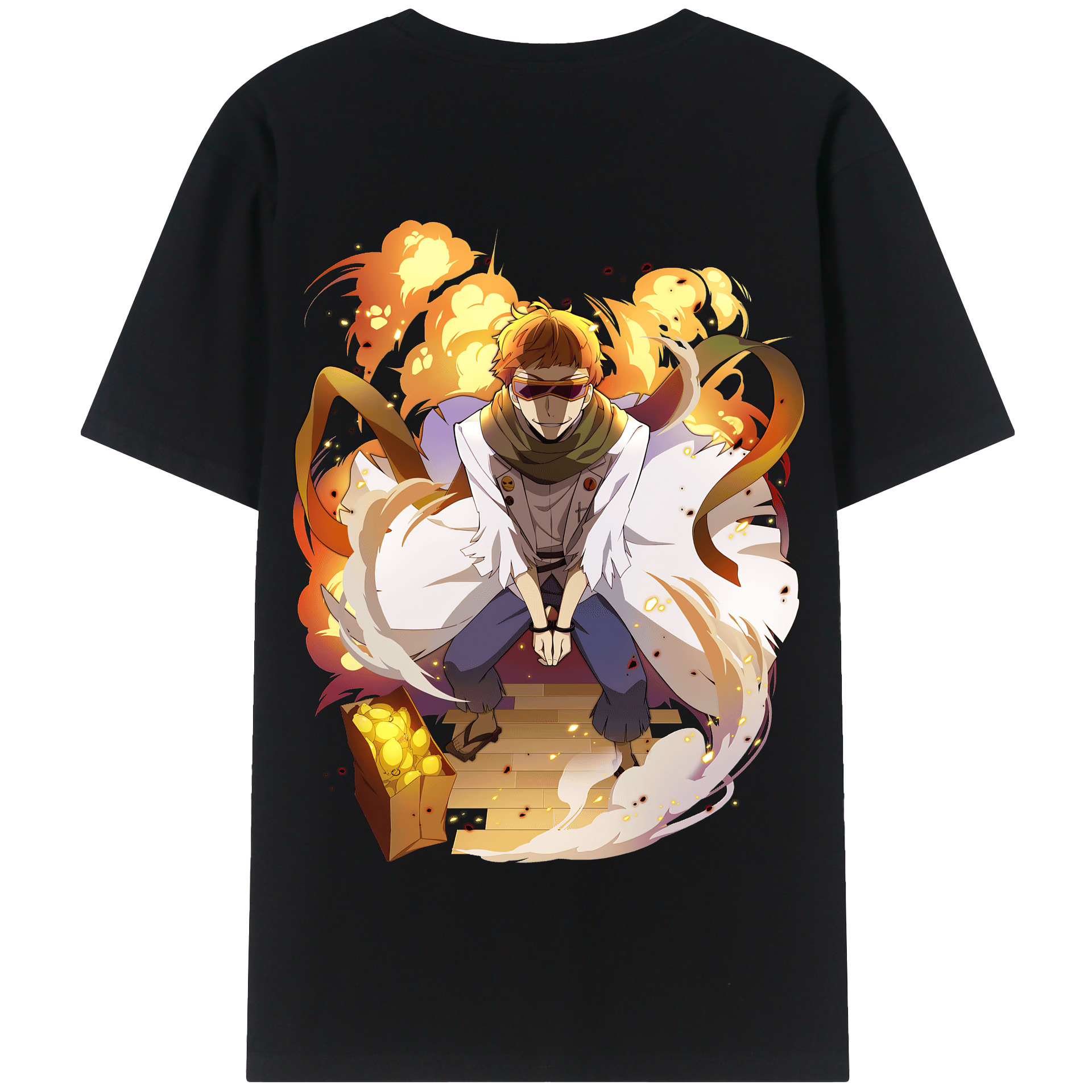 （画像用） 文豪ストレイドッグス Bungo Stray Dogs 綿100％半袖Tシャツ（背面プリント）