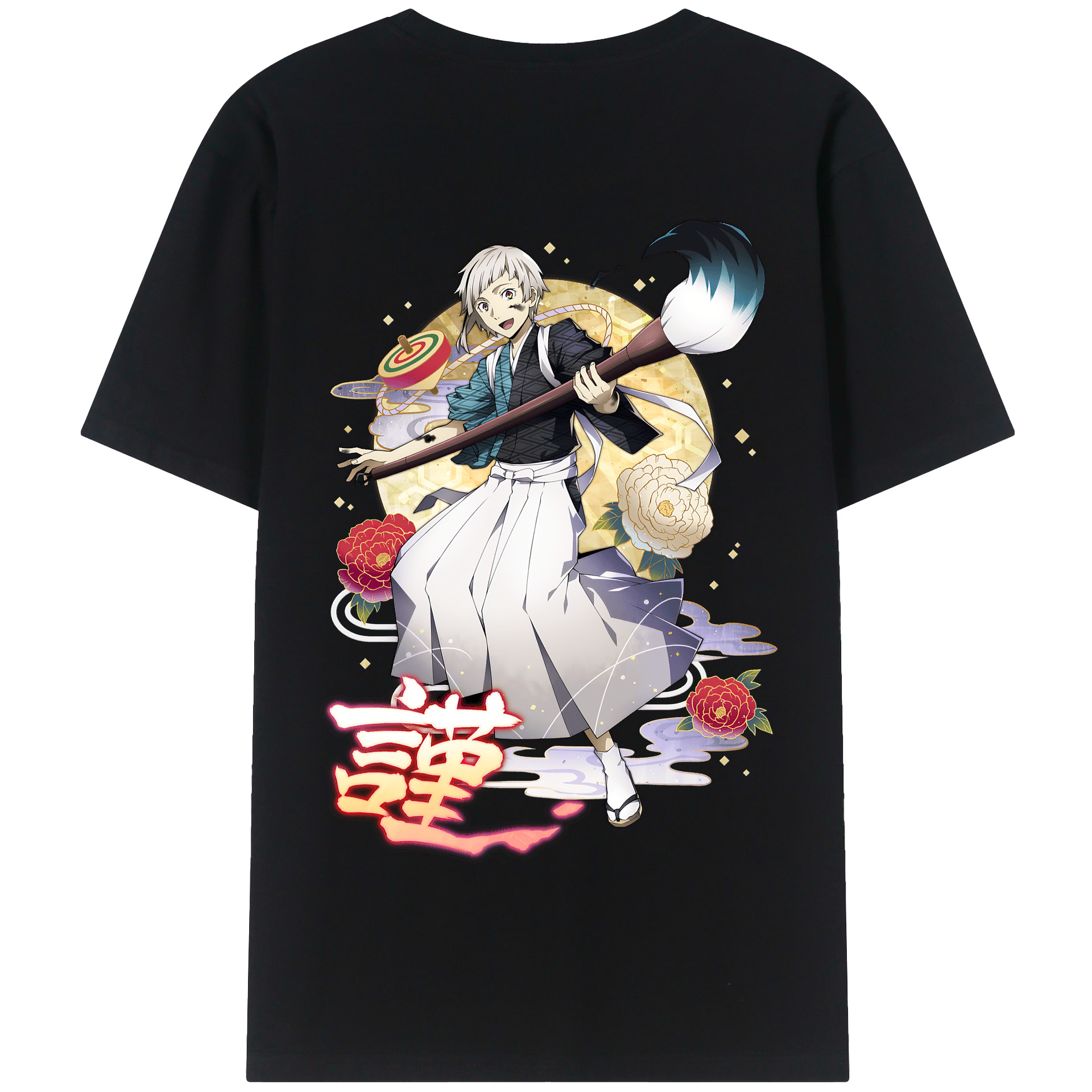 （画像用） 文豪ストレイドッグス Bungo Stray Dogs 綿100％半袖Tシャツ（背面プリント）