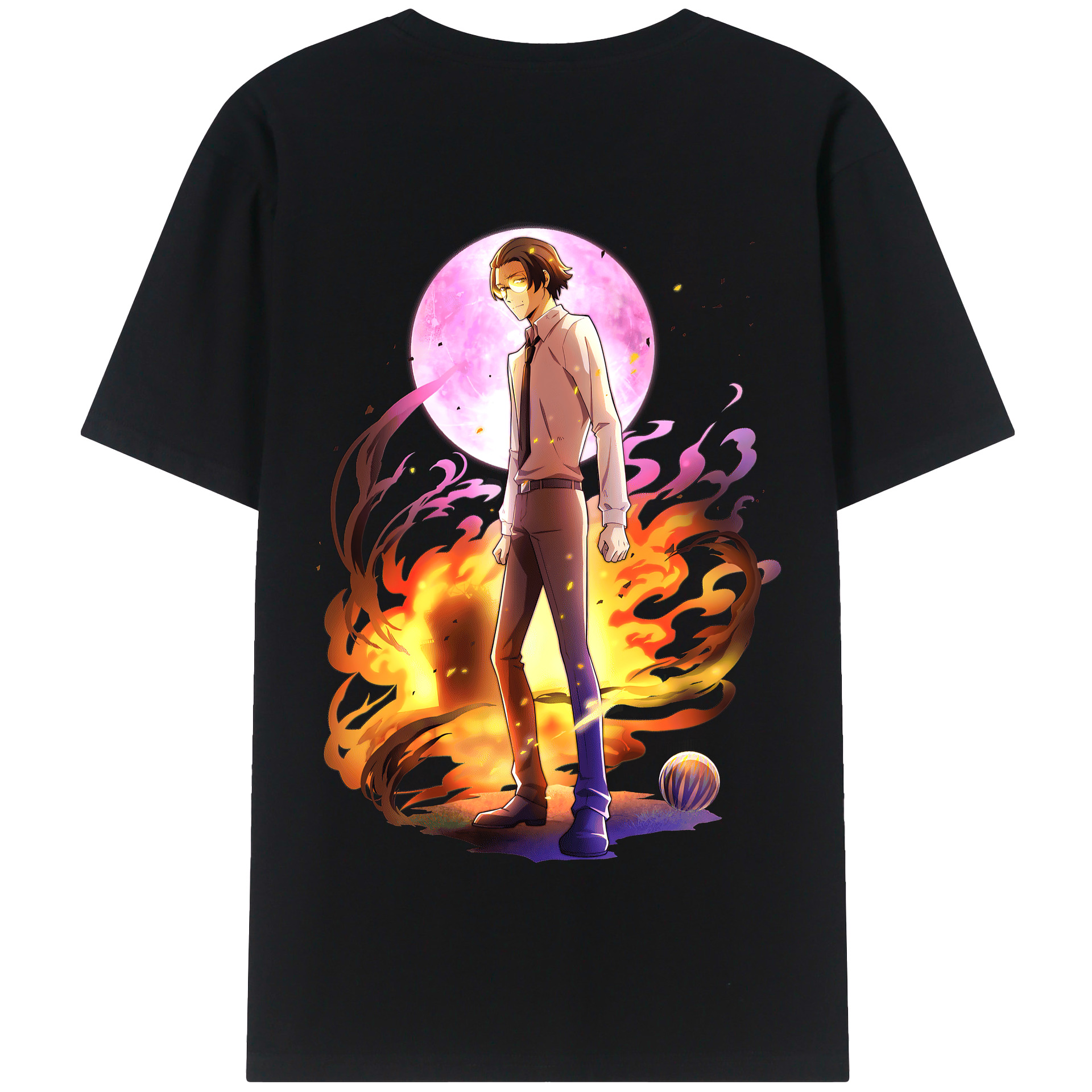 （画像用） 文豪ストレイドッグス Bungo Stray Dogs 綿100％半袖Tシャツ（背面プリント）