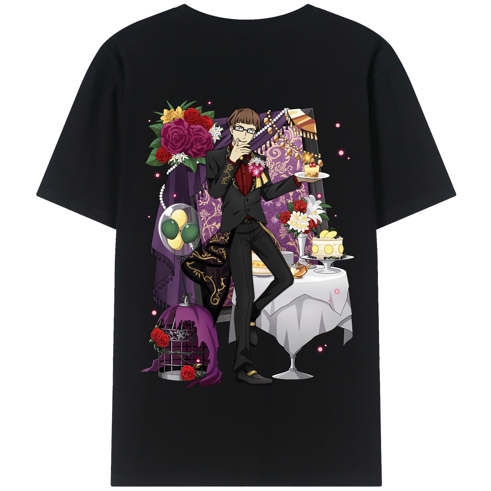 （画像用） 文豪ストレイドッグス Bungo Stray Dogs 綿100％半袖Tシャツ（背面プリント）