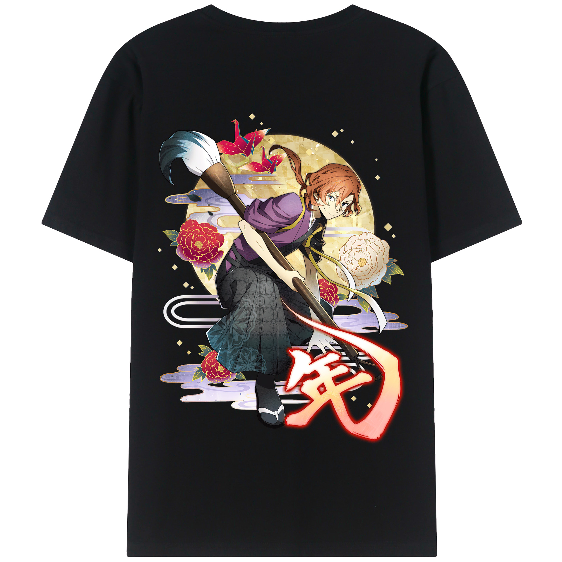 （画像用） 文豪ストレイドッグス Bungo Stray Dogs 綿100％半袖Tシャツ（背面プリント）