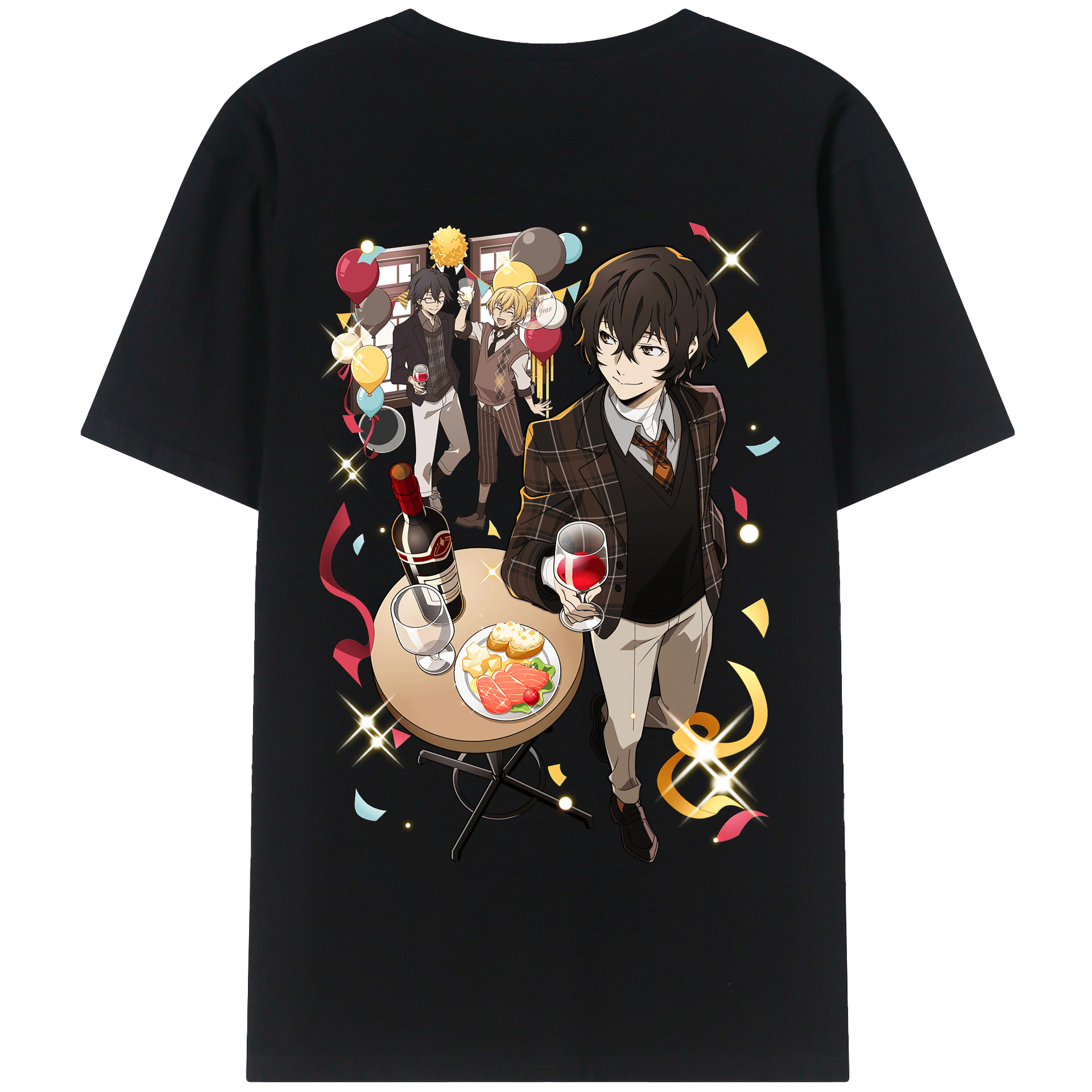 （画像用） 文豪ストレイドッグス Bungo Stray Dogs 綿100％半袖Tシャツ（背面プリント）