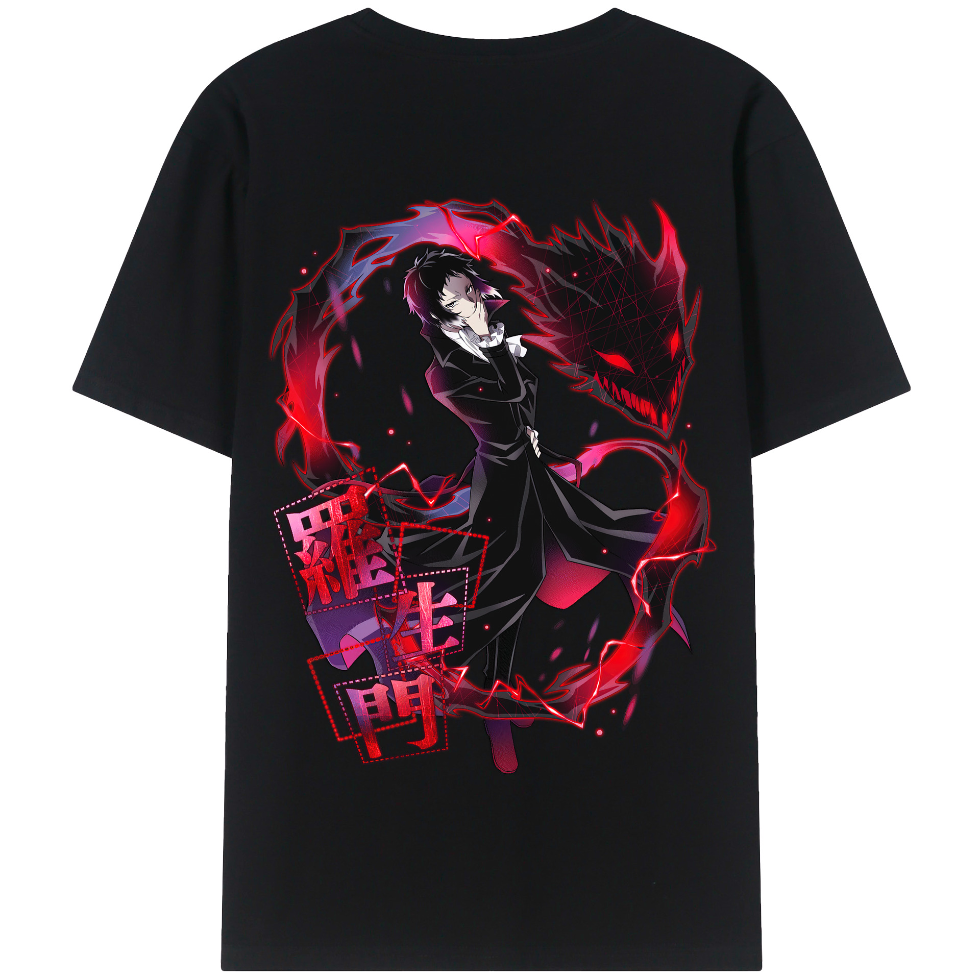 （画像用） 文豪ストレイドッグス Bungo Stray Dogs 綿100％半袖Tシャツ（背面プリント）