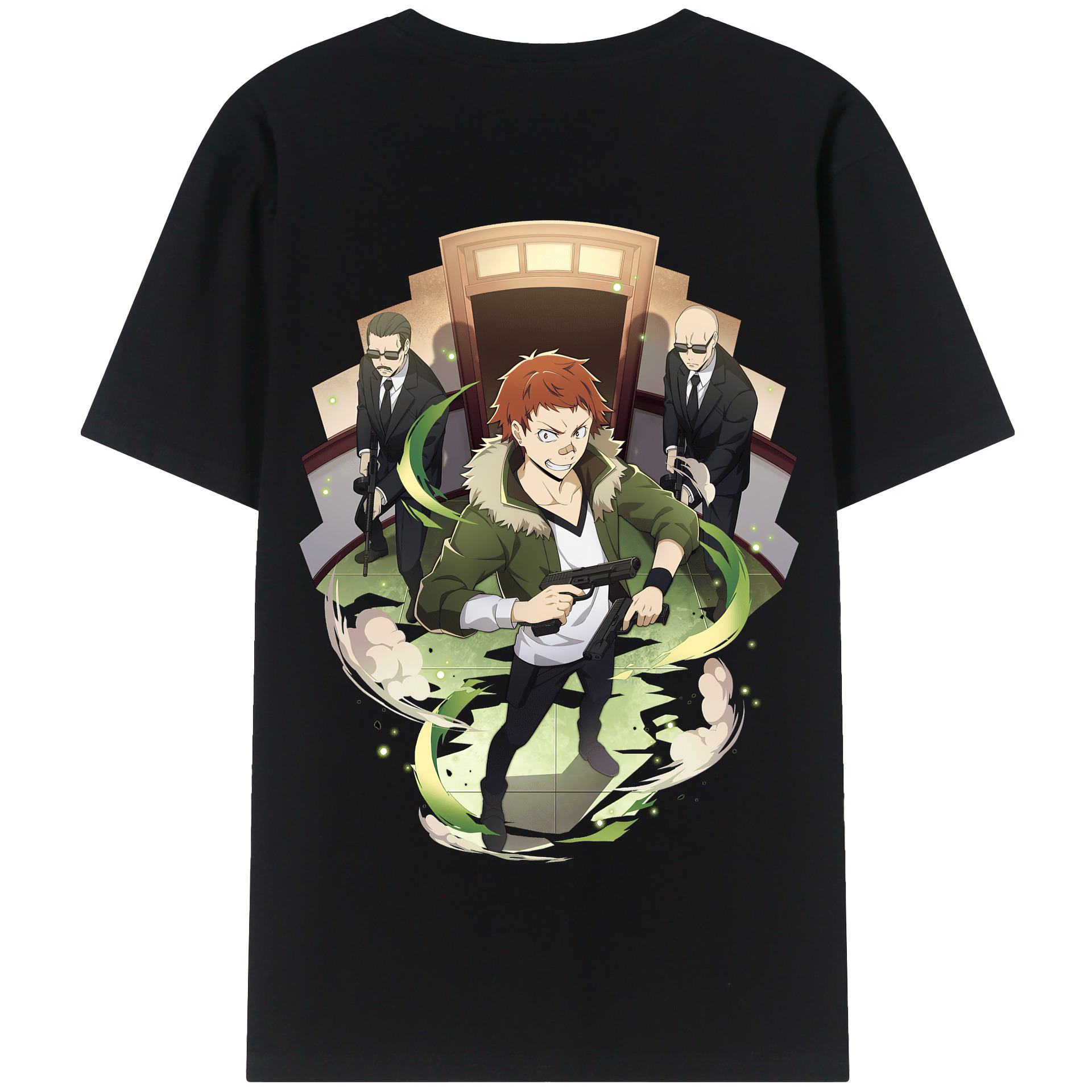 （画像用） 文豪ストレイドッグス Bungo Stray Dogs 綿100％半袖Tシャツ（背面プリント）