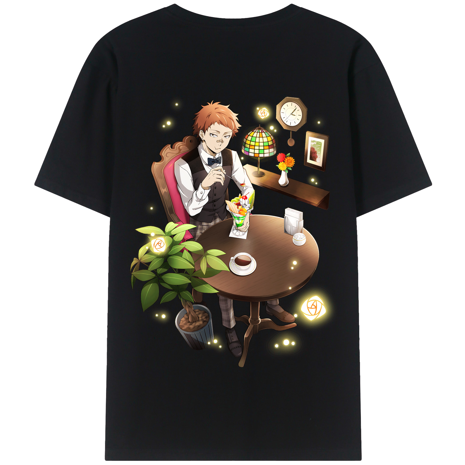 （画像用） 文豪ストレイドッグス Bungo Stray Dogs 綿100％半袖Tシャツ（背面プリント）