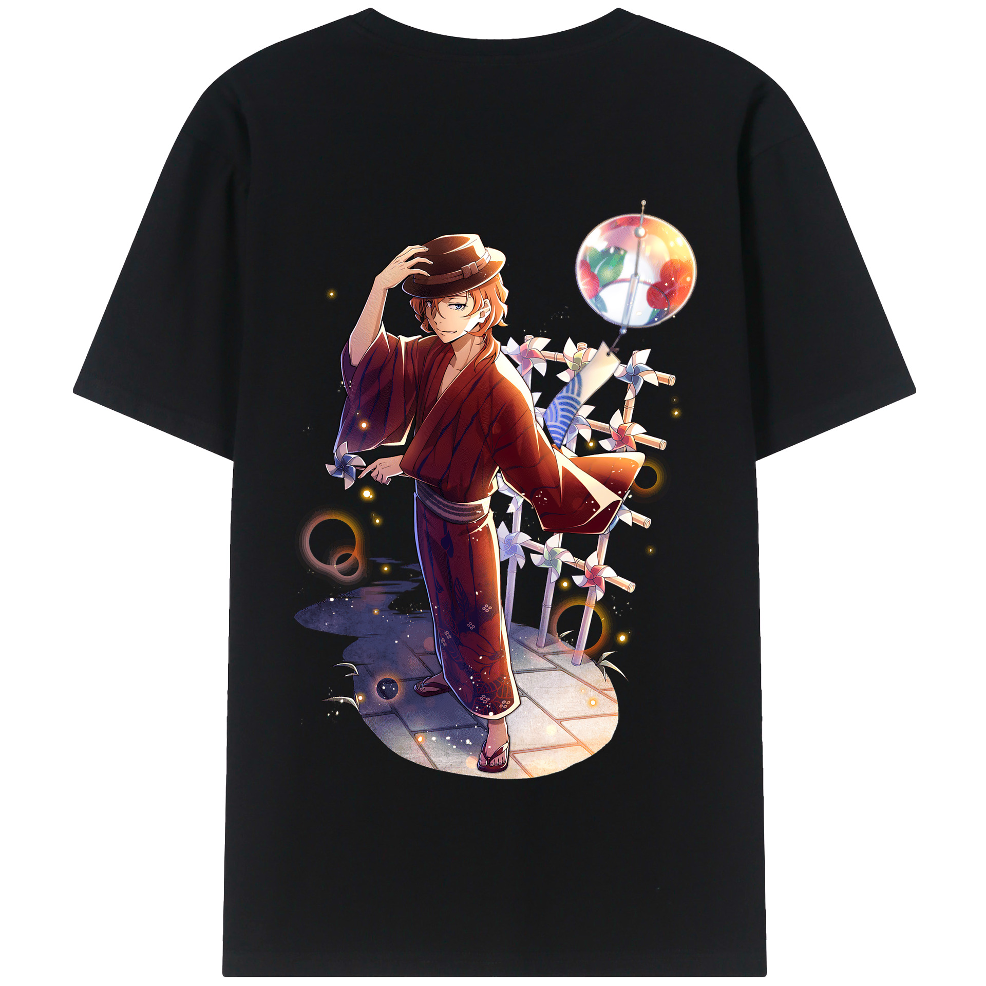 （画像用） 文豪ストレイドッグス Bungo Stray Dogs 綿100％半袖Tシャツ（背面プリント）