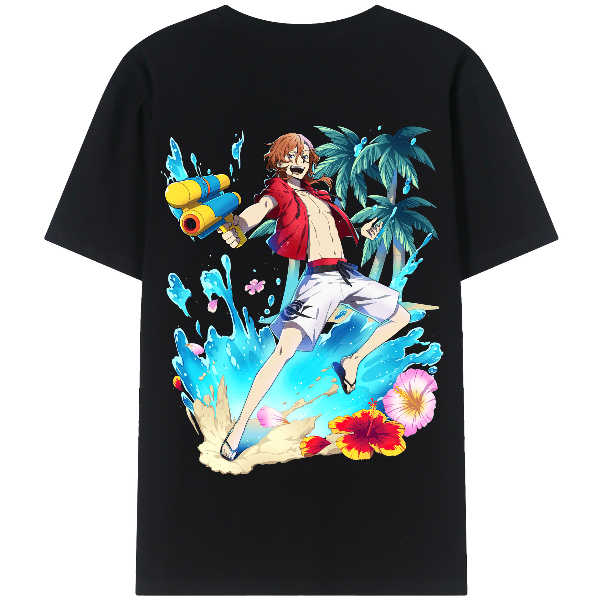 （画像用） 文豪ストレイドッグス Bungo Stray Dogs 綿100％半袖Tシャツ（背面プリント）