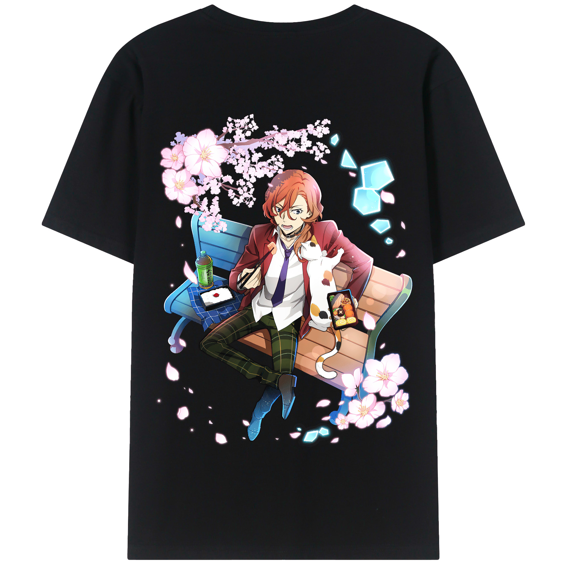 （画像用） 文豪ストレイドッグス Bungo Stray Dogs 綿100％半袖Tシャツ（背面プリント）