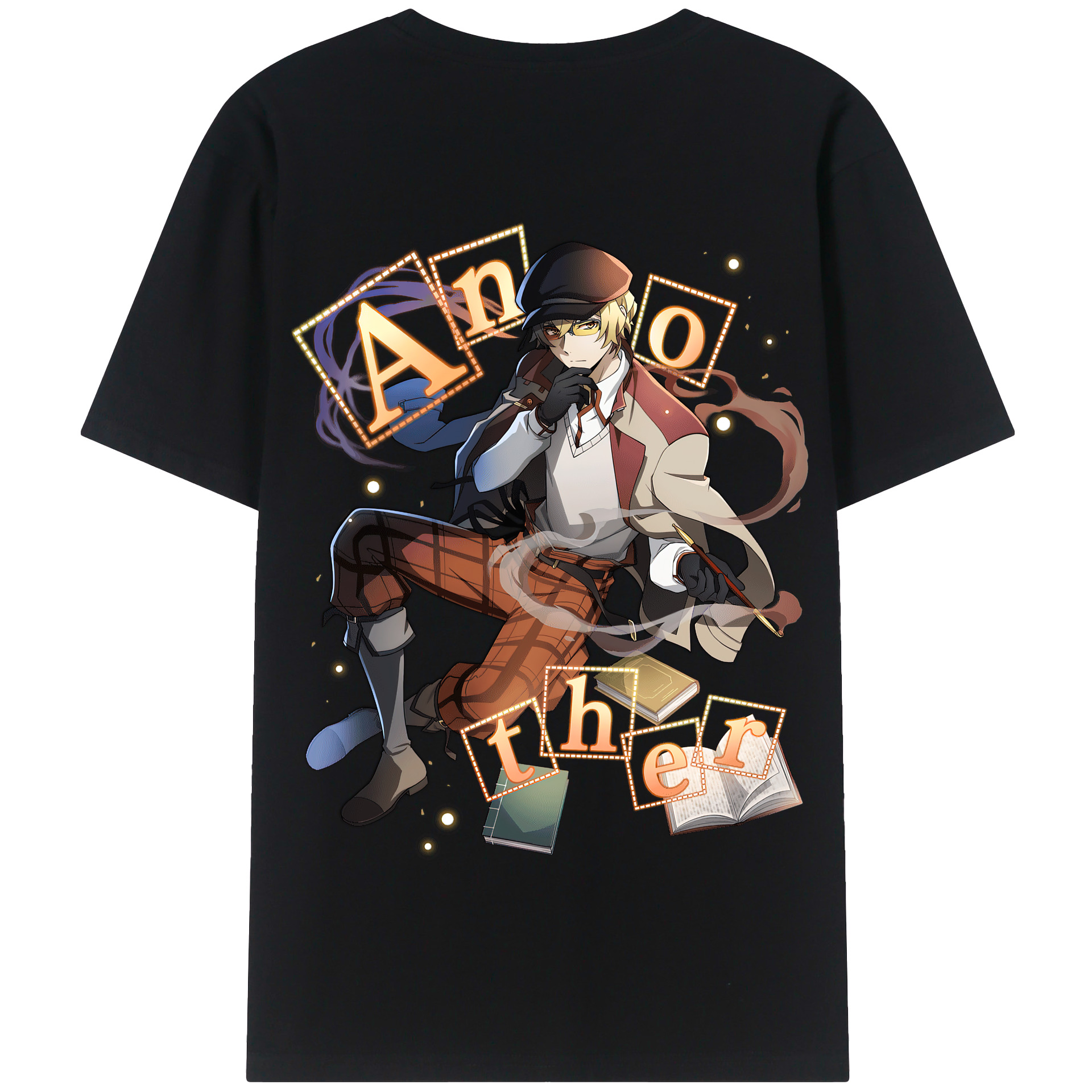 （画像用） 文豪ストレイドッグス Bungo Stray Dogs 綿100％半袖Tシャツ（背面プリント）